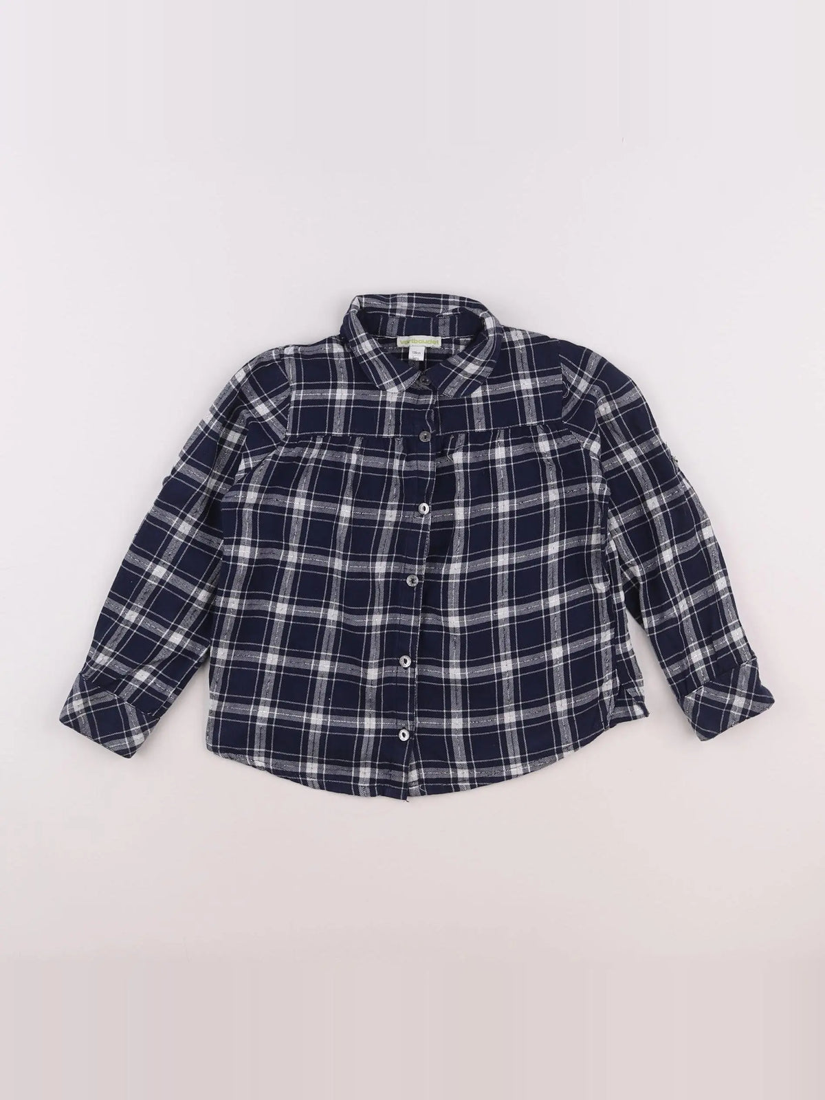 Vertbaudet - blouse bleu, argent - 5 ans