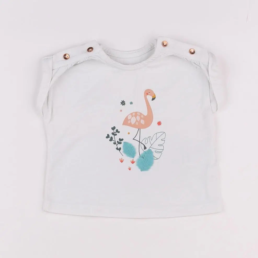 Vertbaudet - tee-shirt blanc - 3 mois