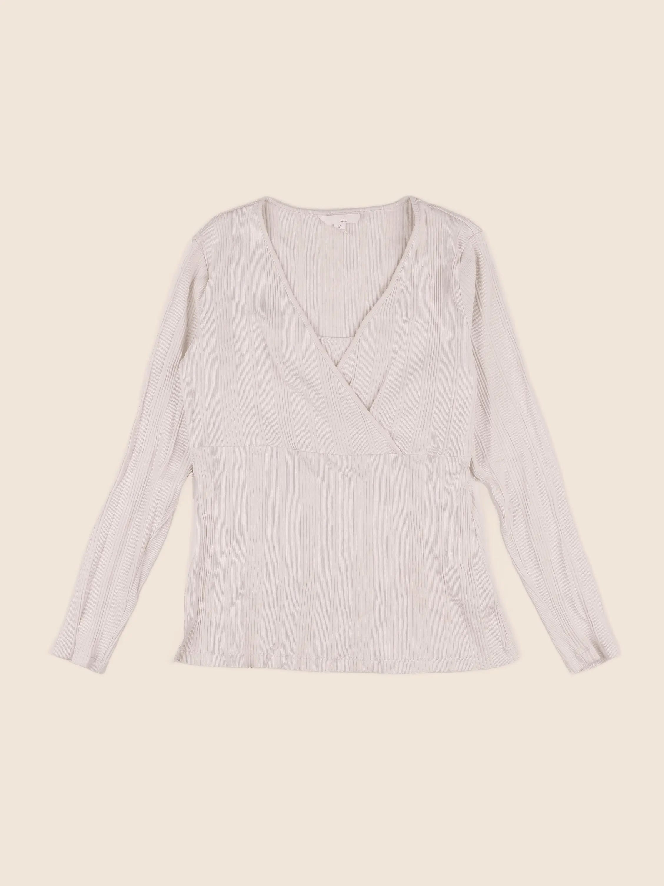 H&M - tee-shirt beige - 44 à 46