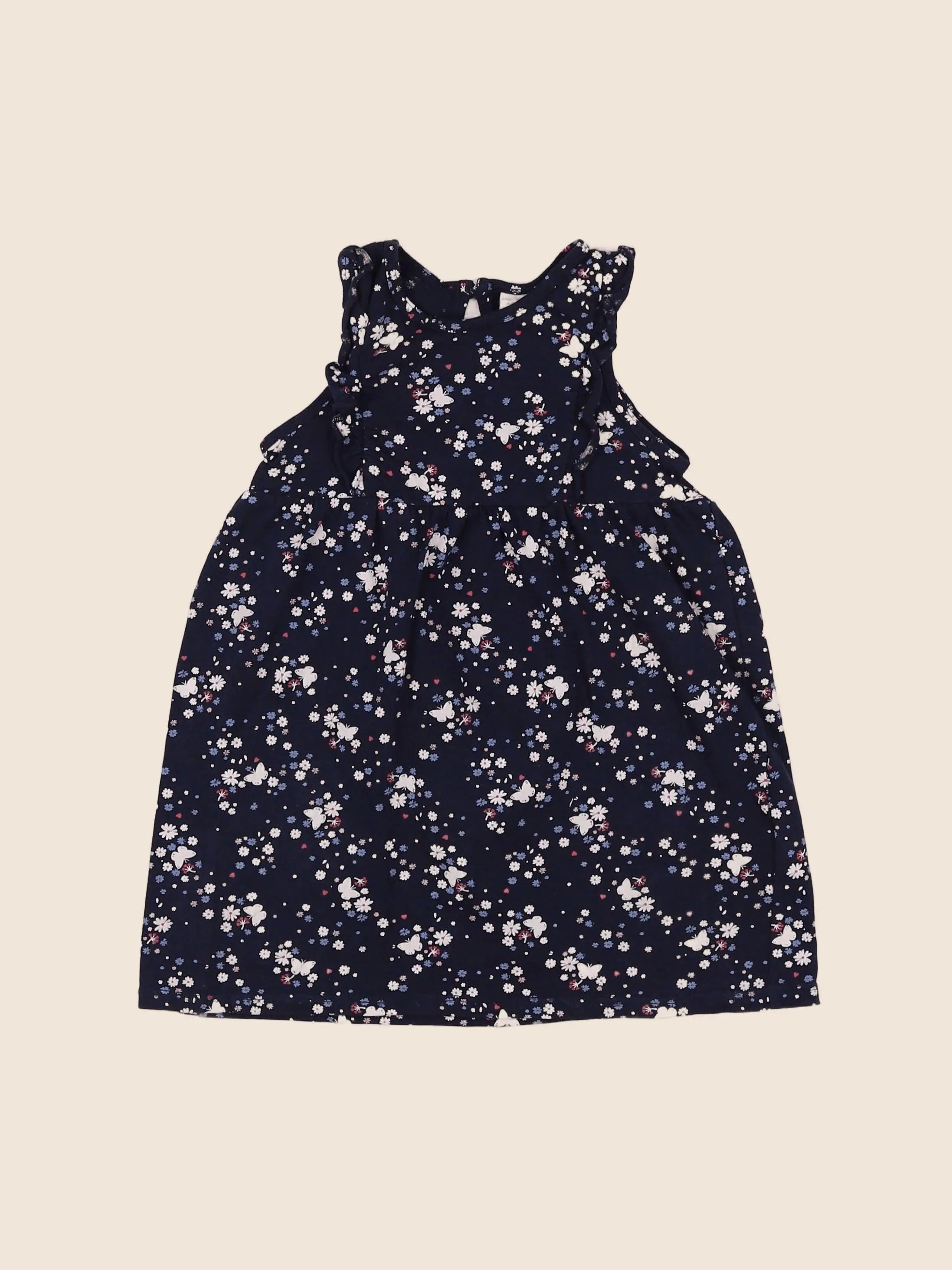 H&M - robe bleu - 9/12 mois