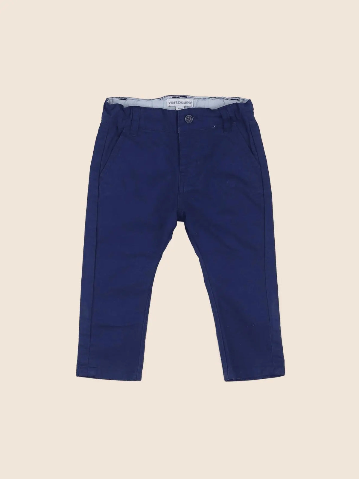 Vertbaudet - pantalon bleu - 6 mois