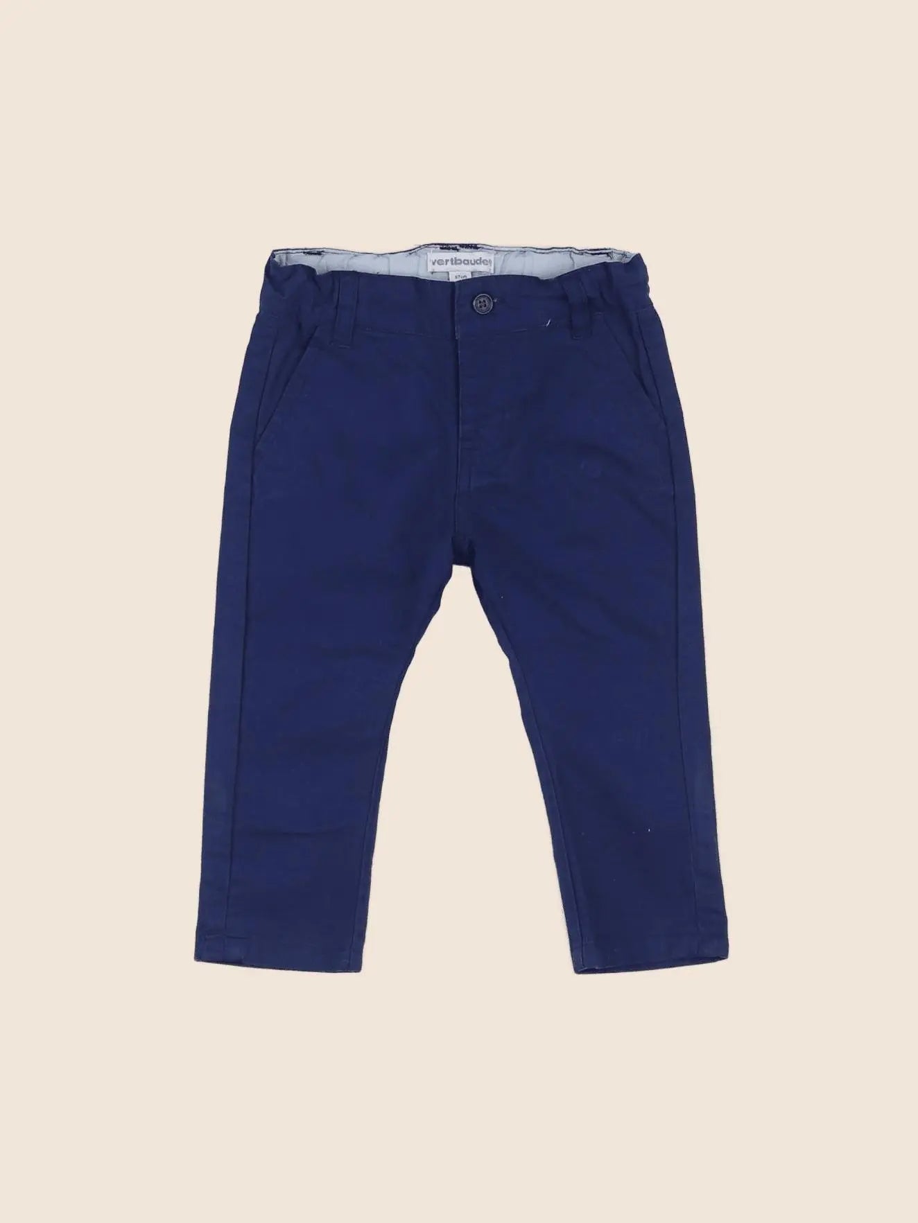 Vertbaudet - pantalon bleu - 6 mois