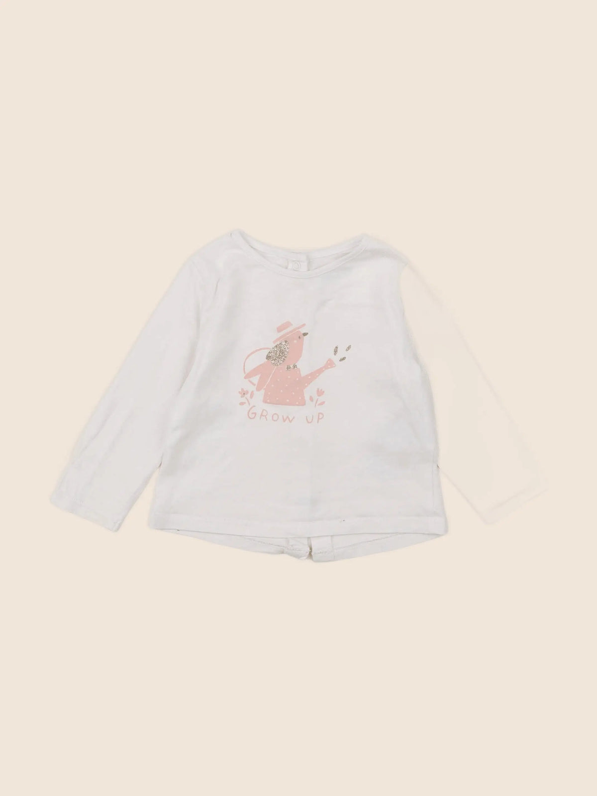Vertbaudet - tee-shirt beige - 6 mois