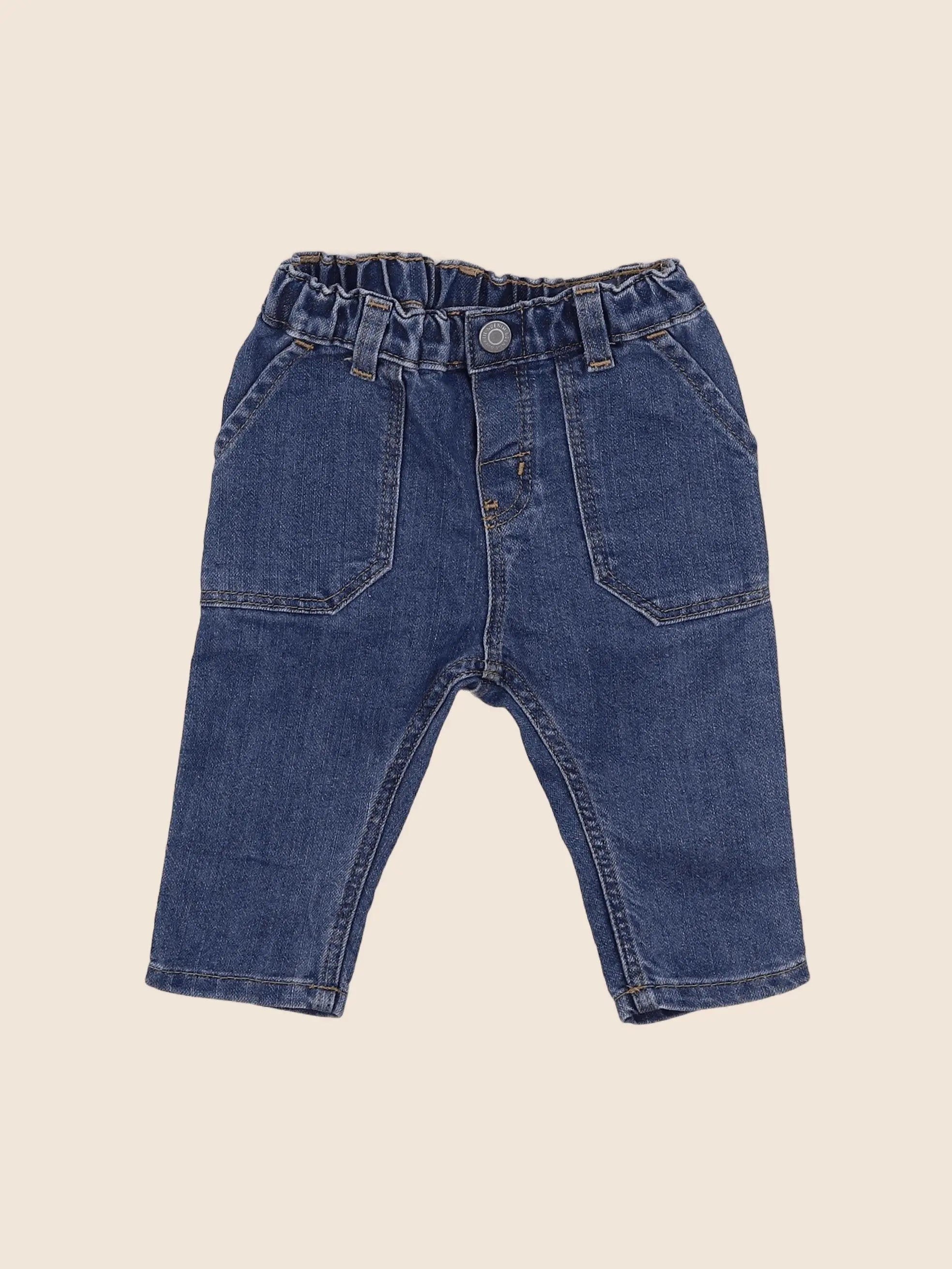 H&M - jean bleu - 6 mois