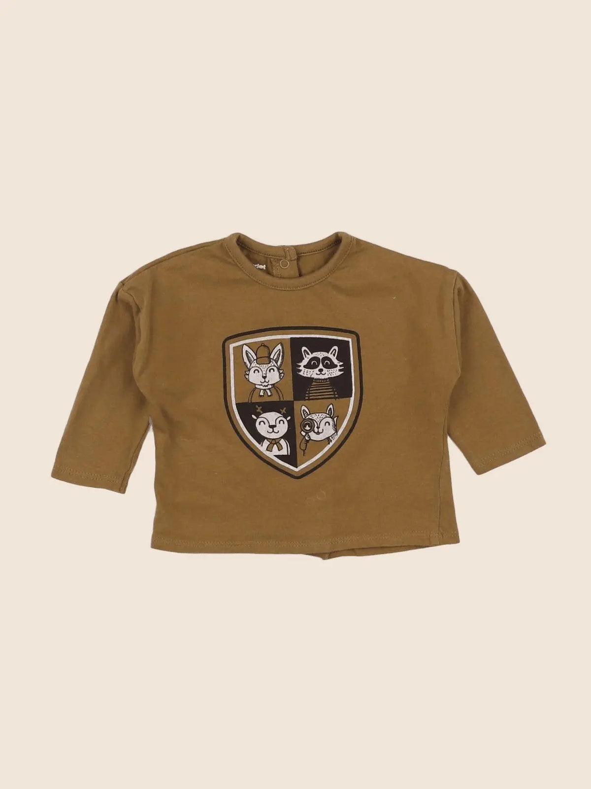 Vertbaudet - tee-shirt marron - 3 mois