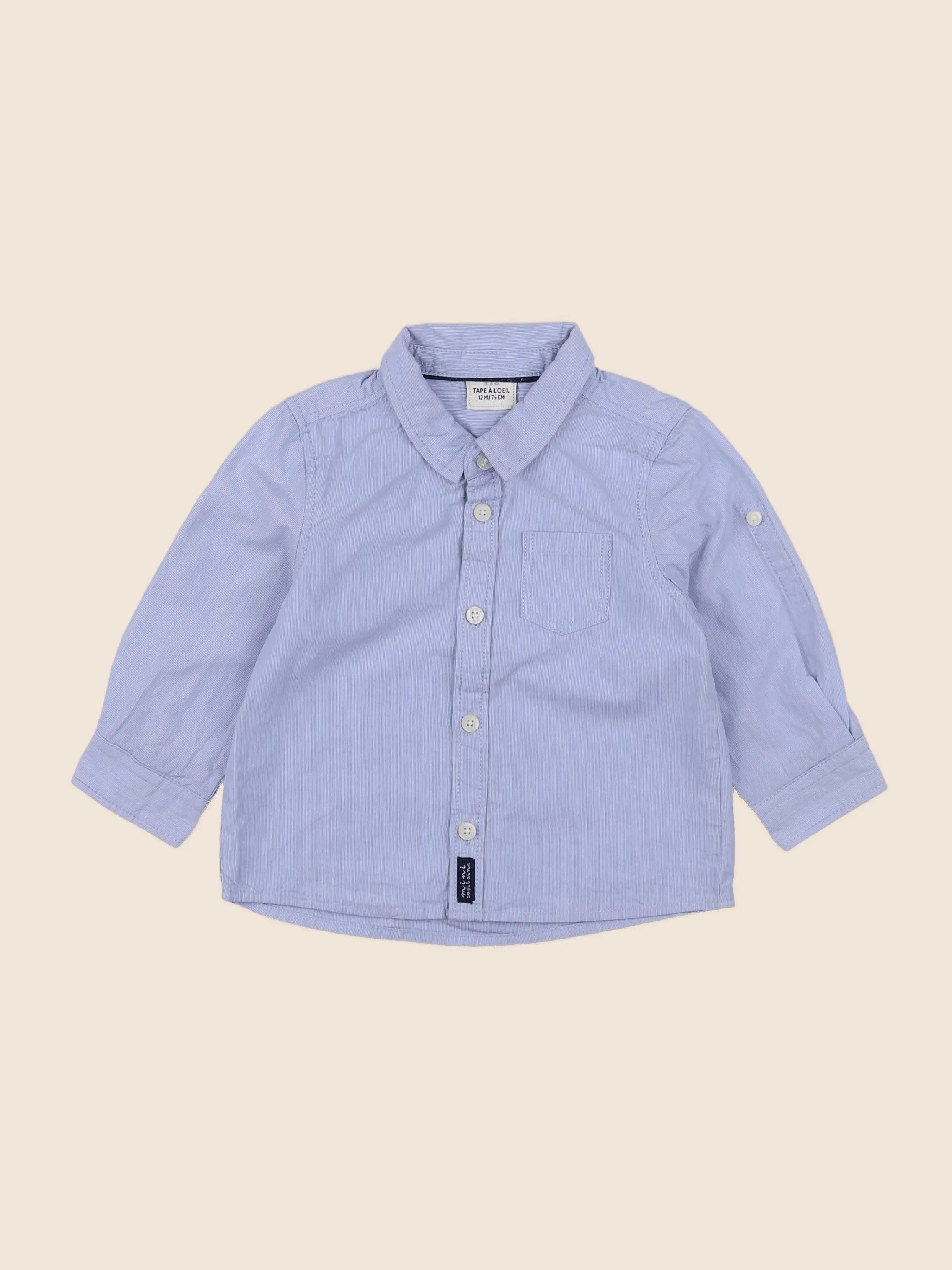 Tape à l'oeil - chemise bleu - 12 mois