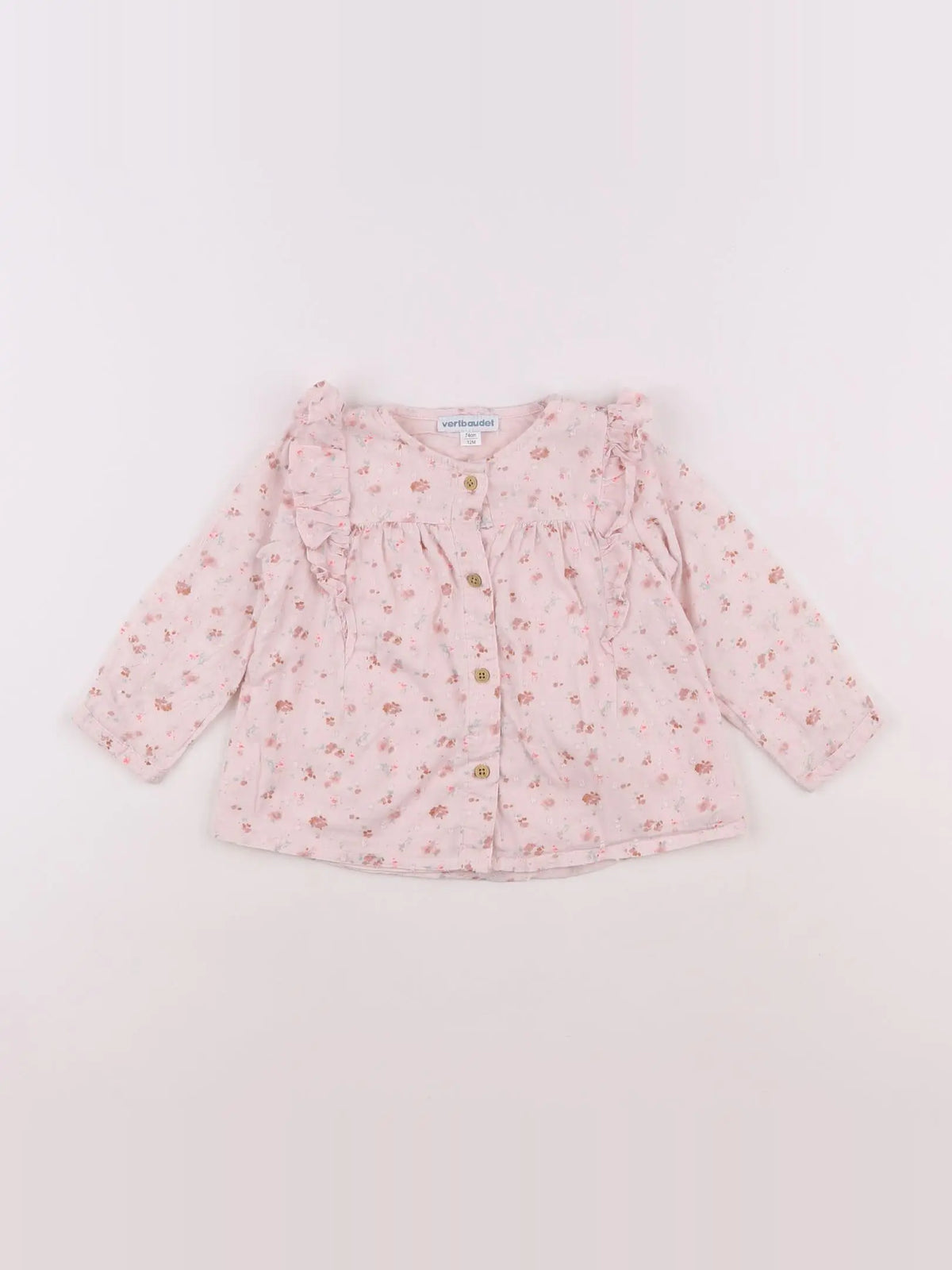 Vertbaudet - blouse rose - 12 mois