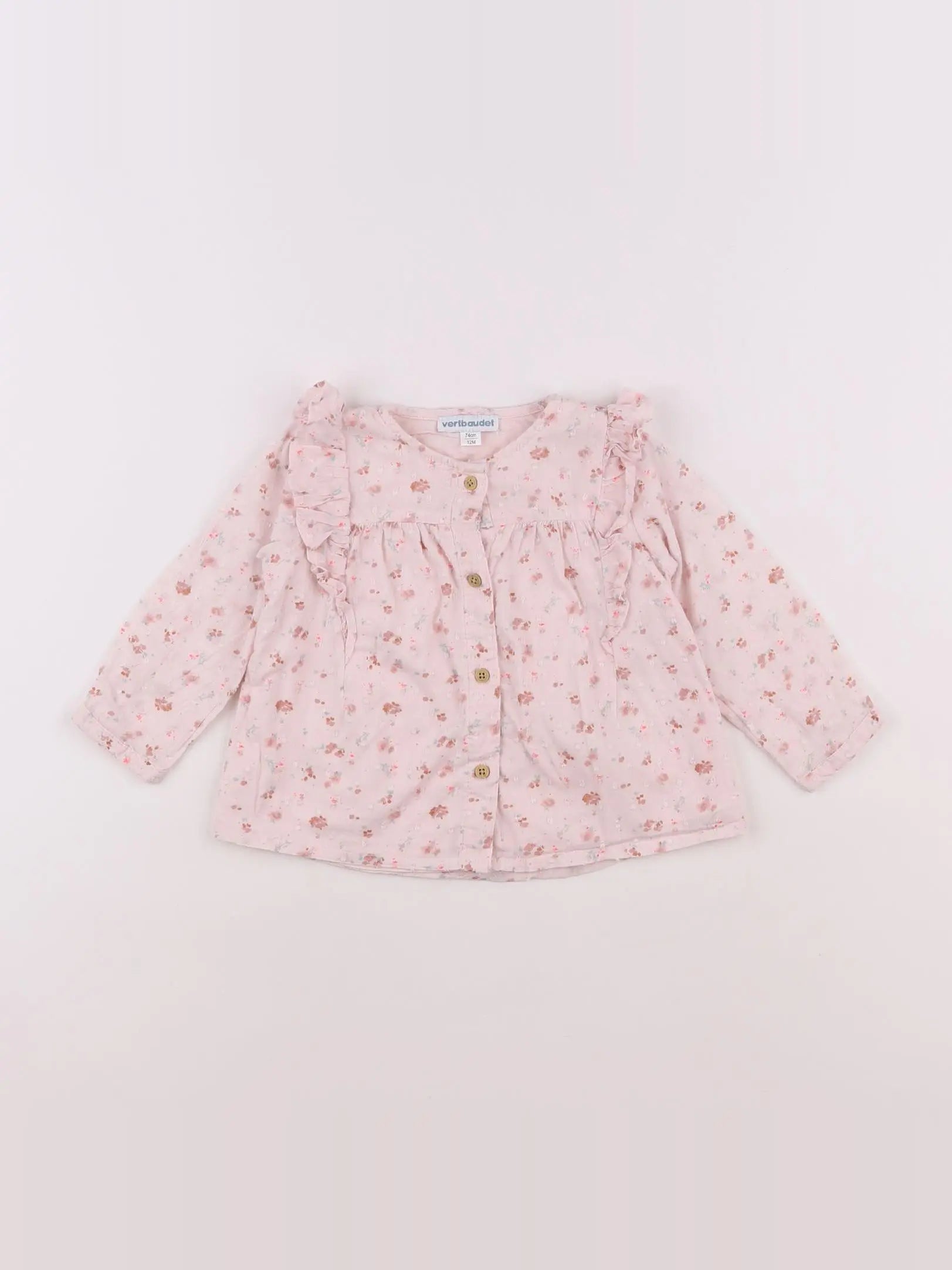 Vertbaudet - blouse rose - 12 mois