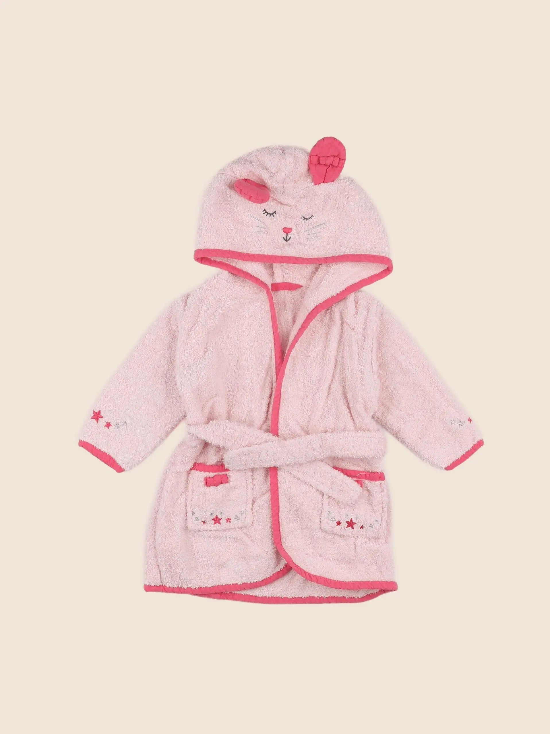 Vertbaudet - peignoir rose 12 mois -