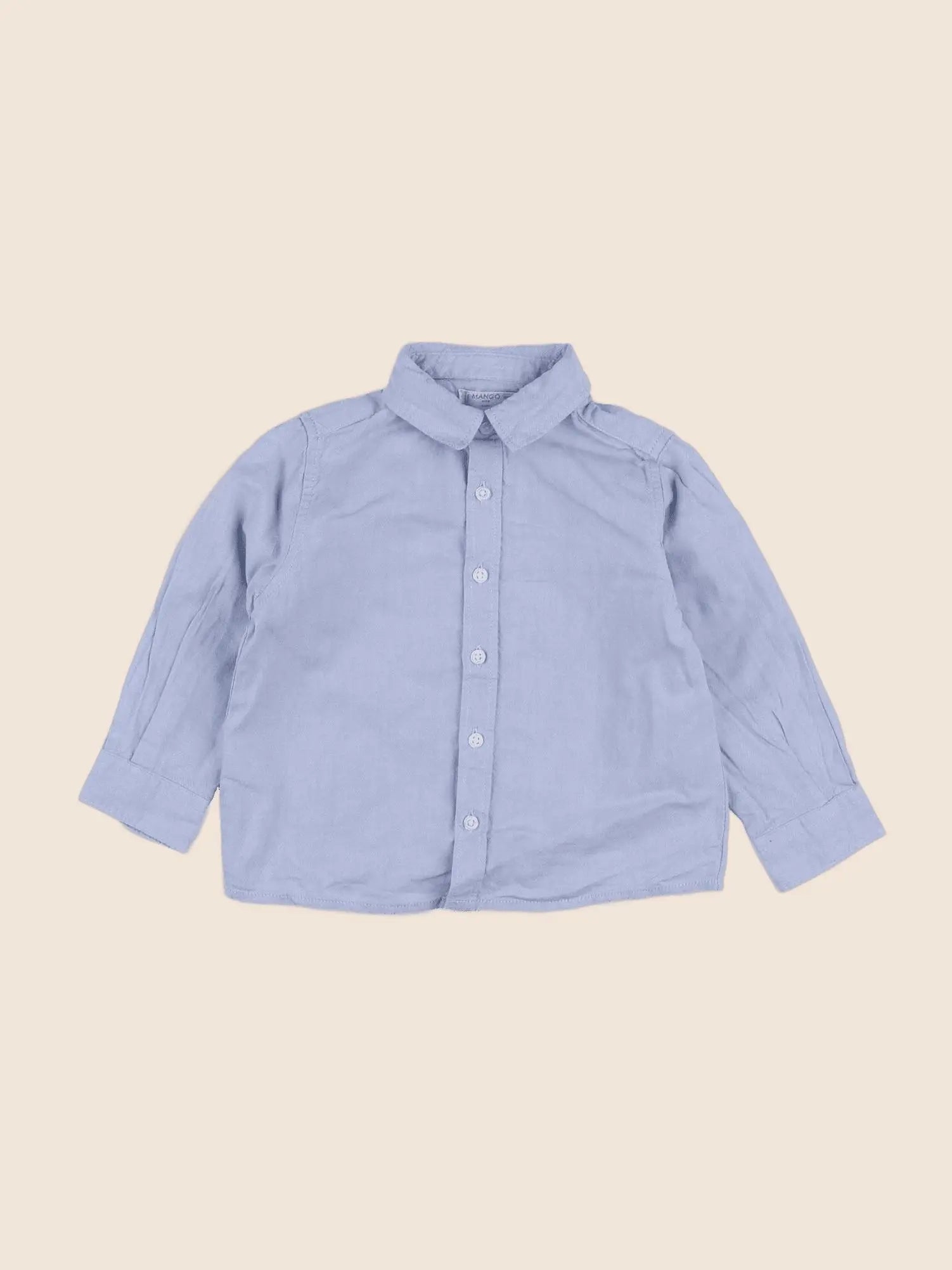 Mango - chemise bleu - 9/12 mois