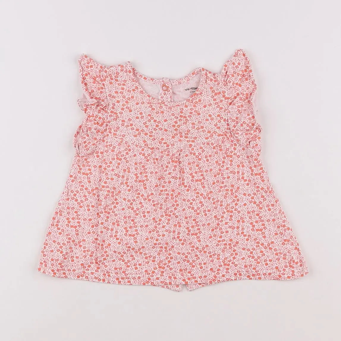 Vertbaudet - tee-shirt orange - 6 mois