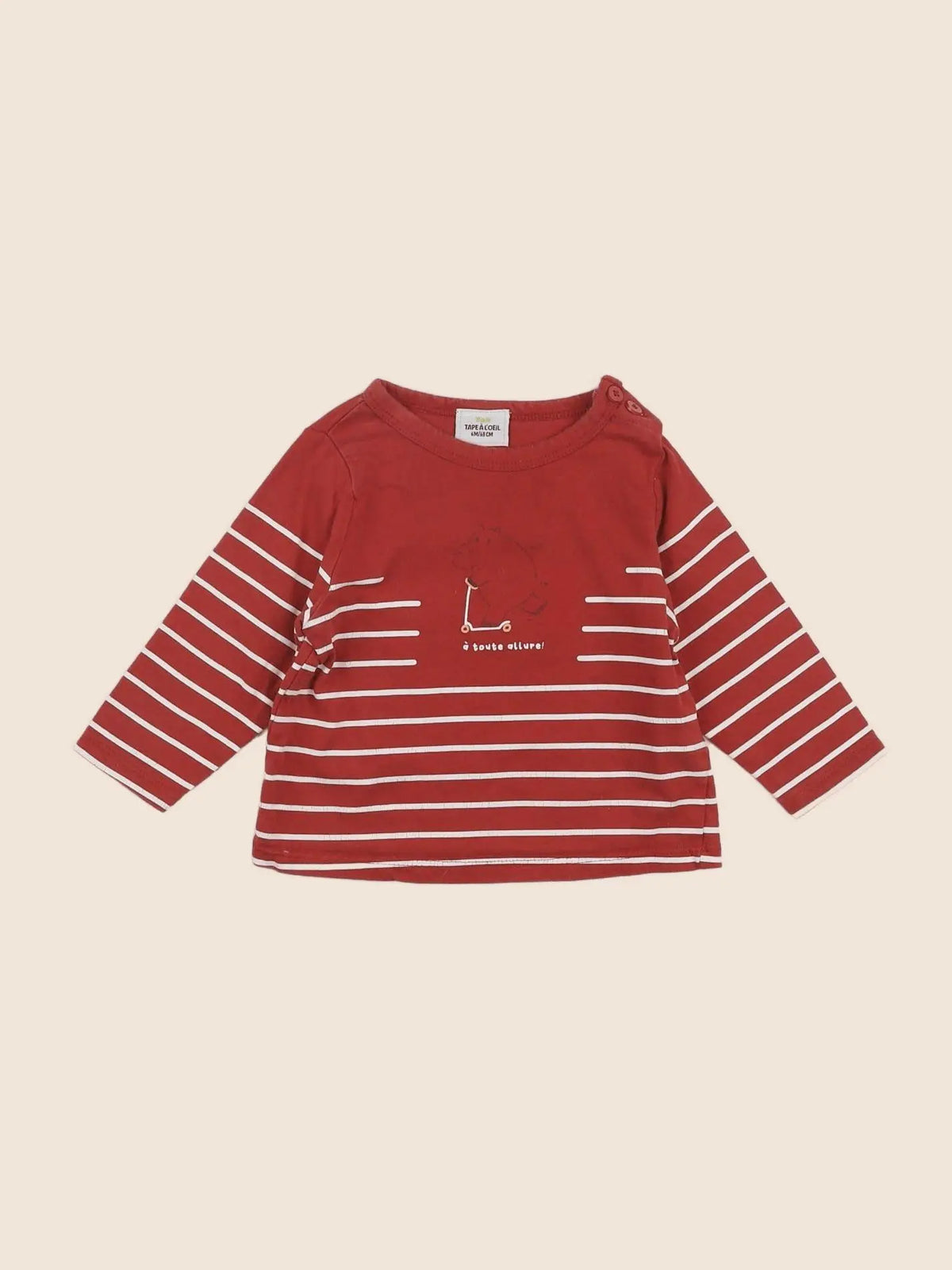 Tape à l'oeil - tee-shirt rouge - 6 mois