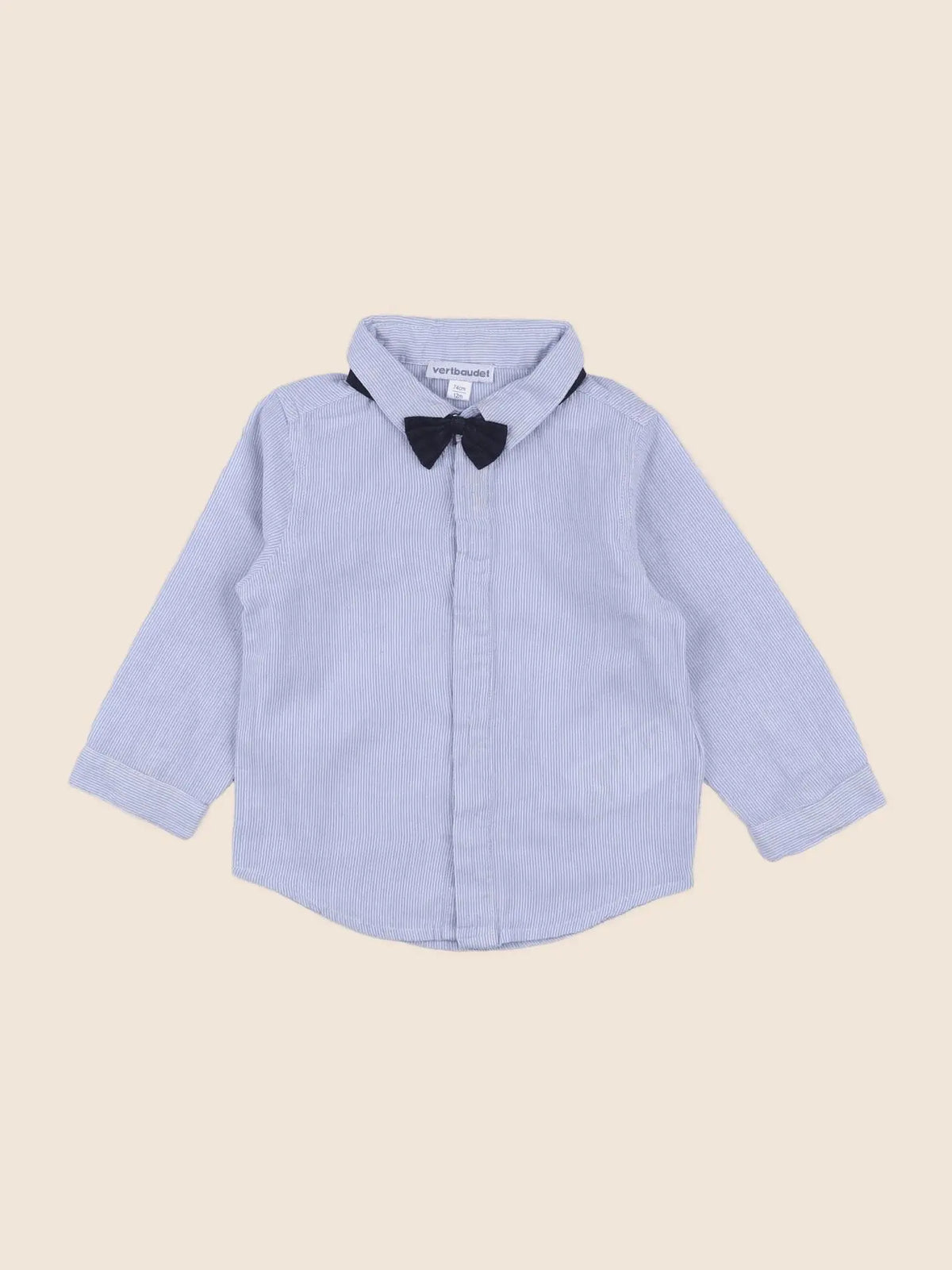 Vertbaudet - chemise bleu - 12 mois
