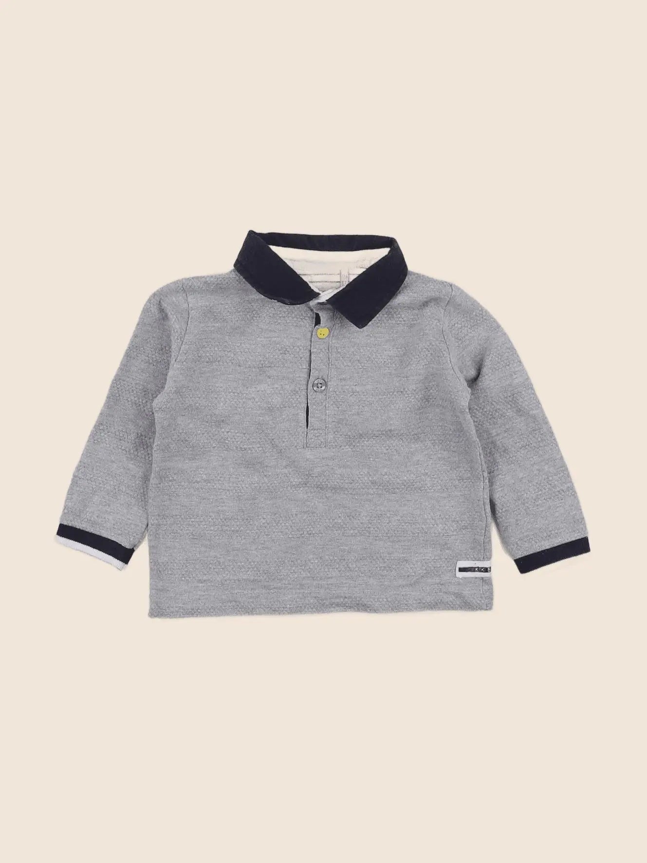 IKKS - polo imprimé au dos gris - 6 mois