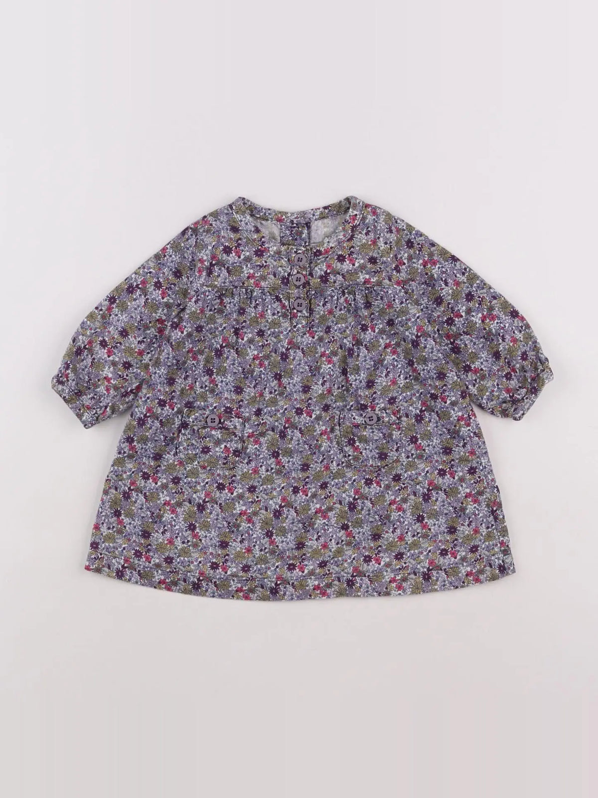 Petit Bateau - robe violet - 3 mois