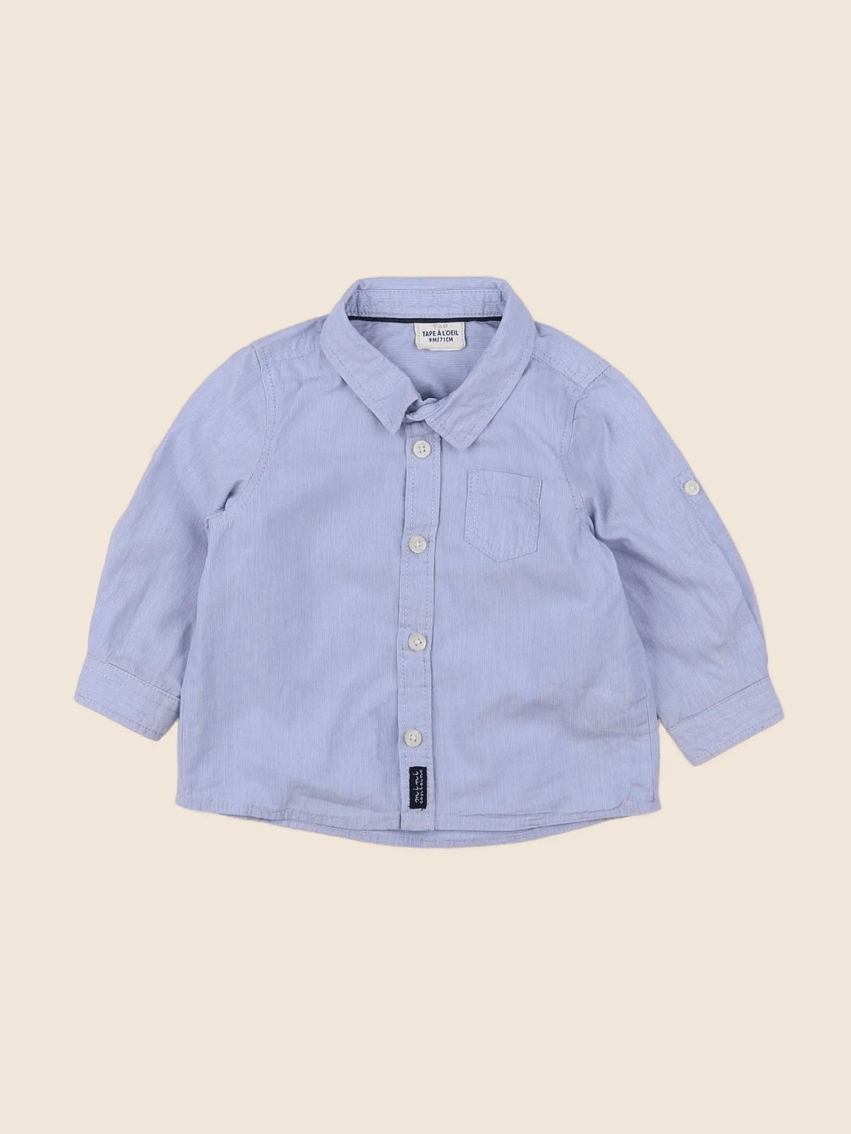 Tape à l'oeil - chemise bleu - 9 mois