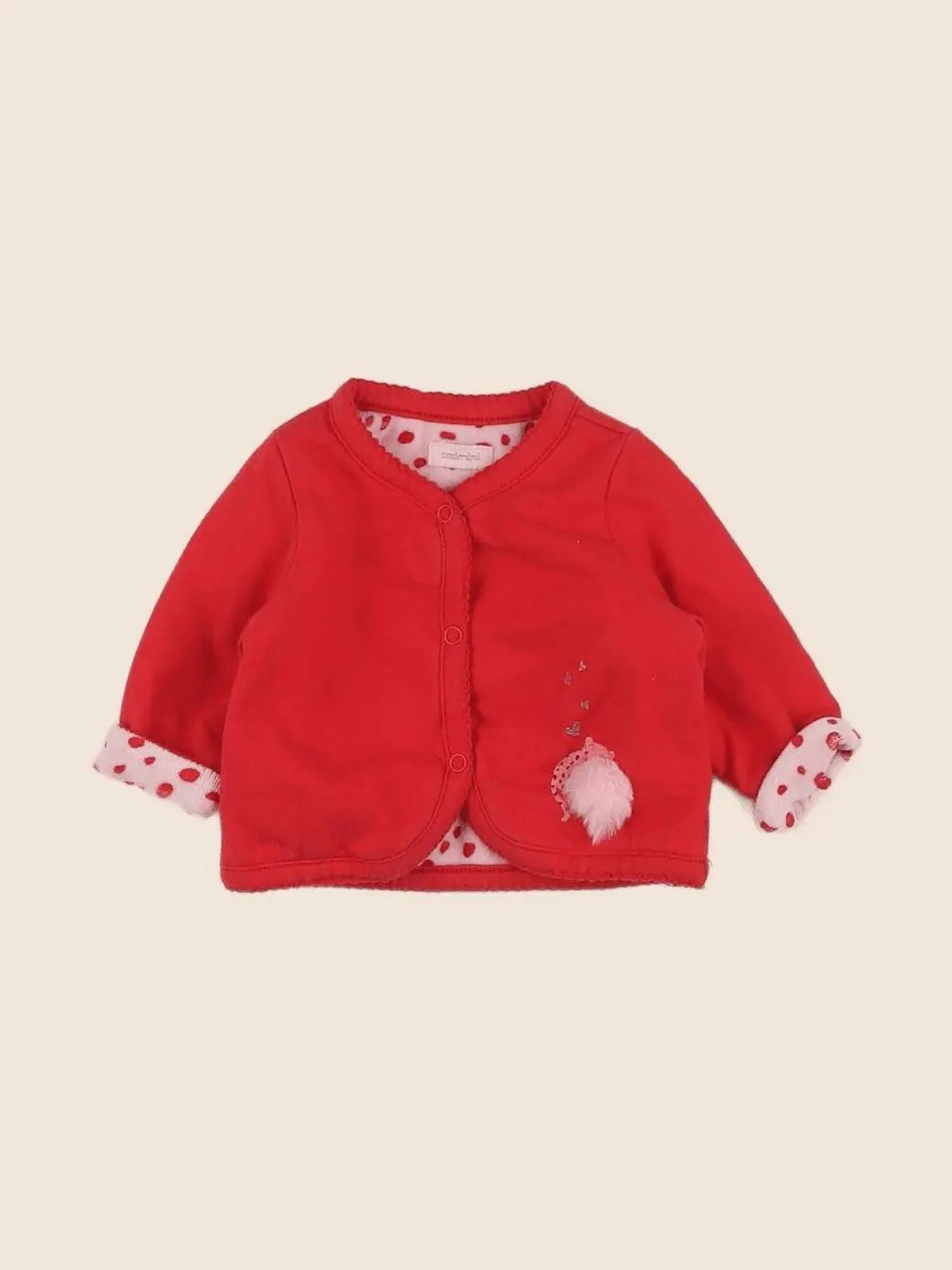 Catimini - sweat réversible rouge - 3 mois