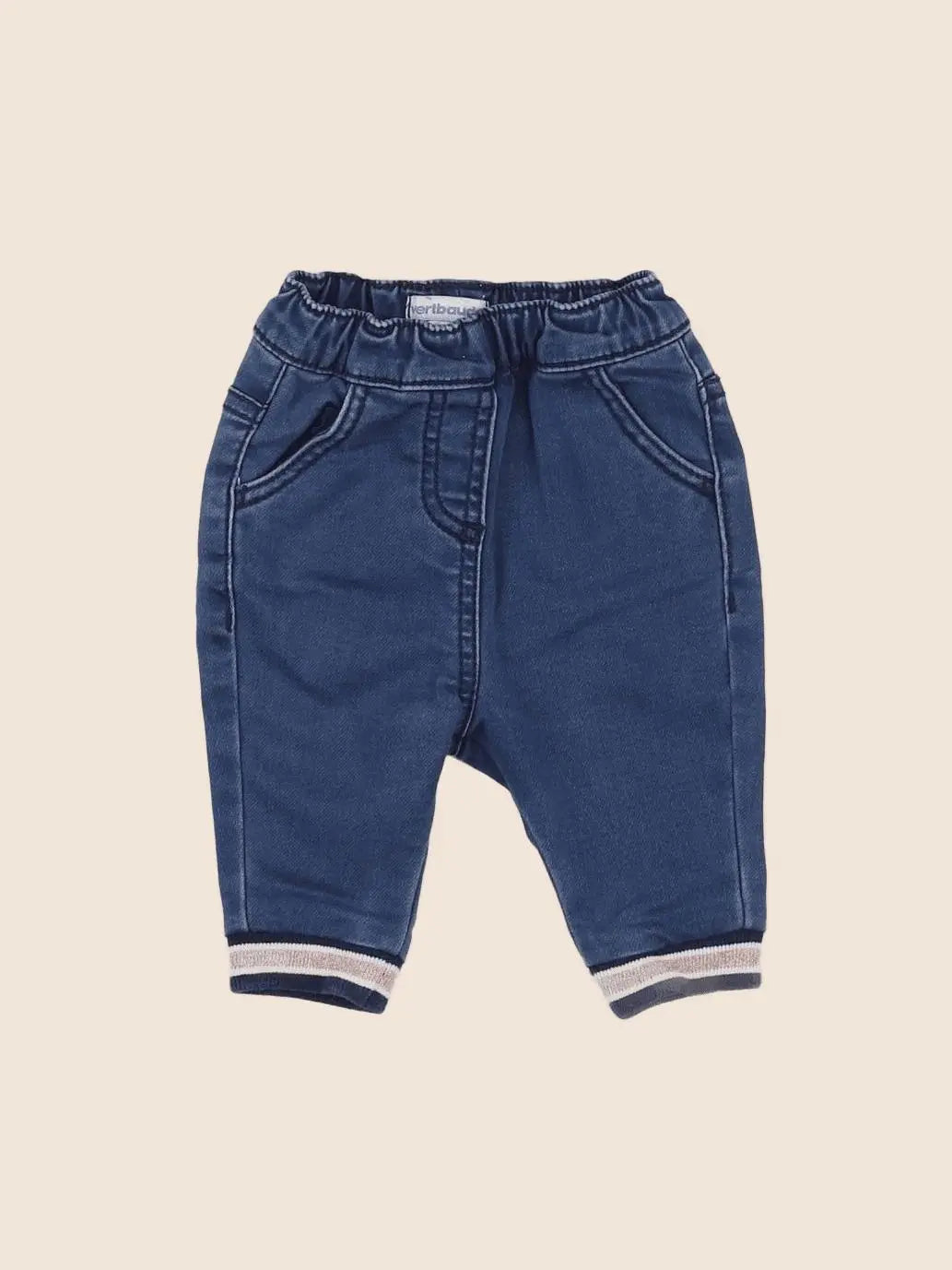 Vertbaudet - jean bleu - 3 mois