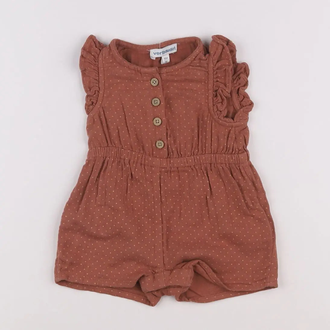 Vertbaudet - combinaison marron - 3 mois