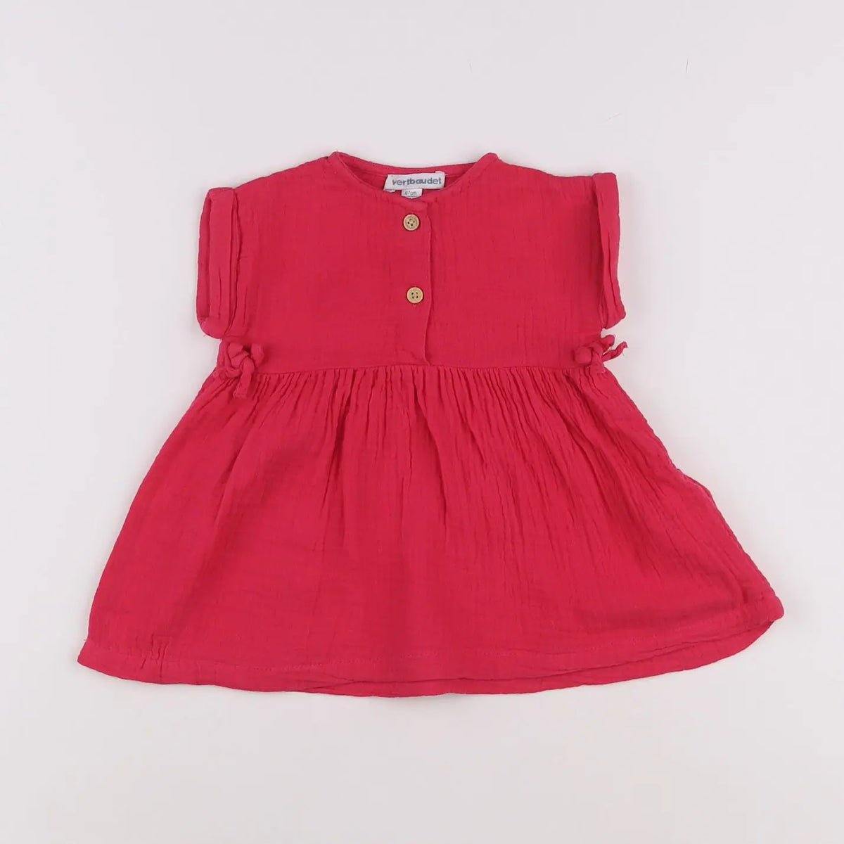 Vertbaudet - robe rose - 6 mois