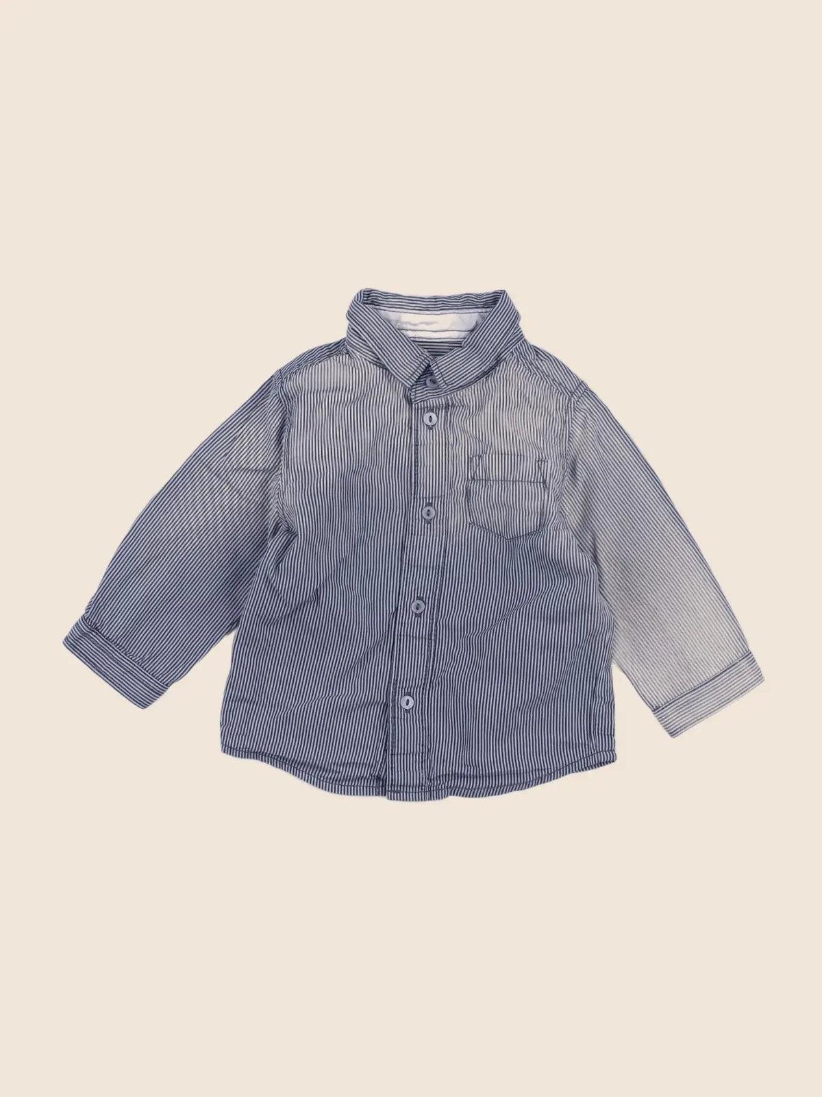 Vertbaudet - chemise bleu - 6 mois