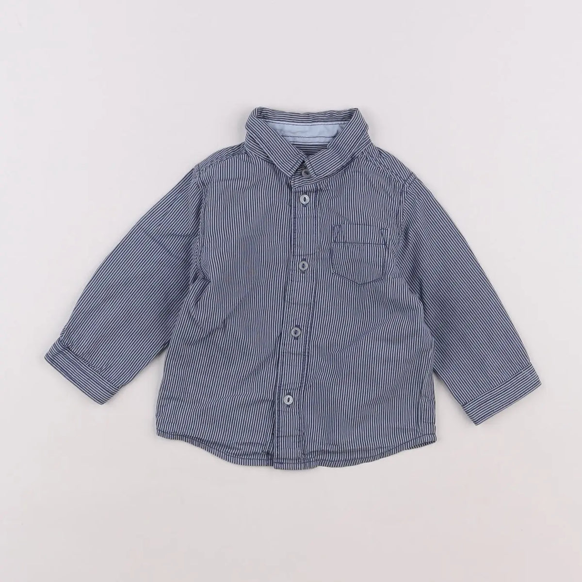 Vertbaudet - chemise bleu - 6 mois