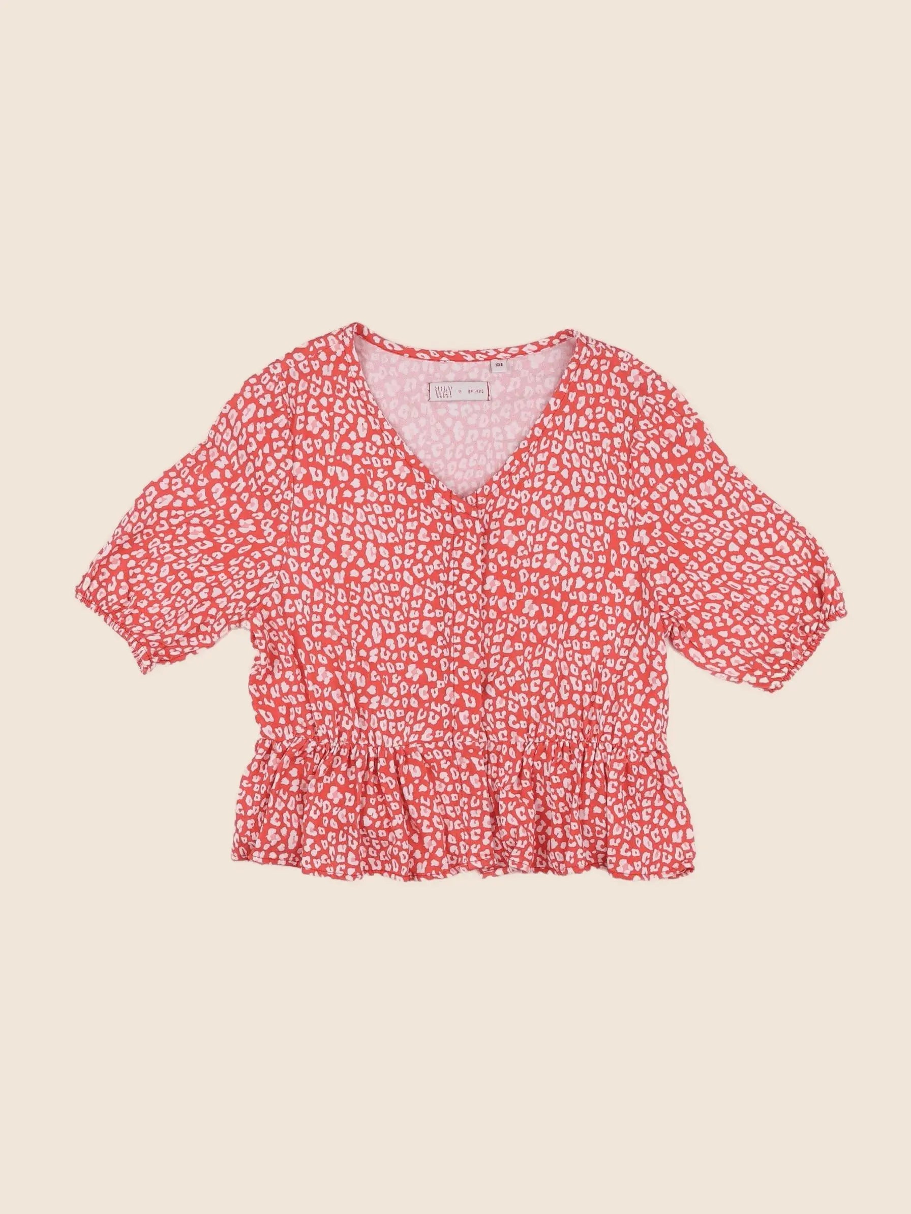 IKKS - blouse rouge - 10 ans