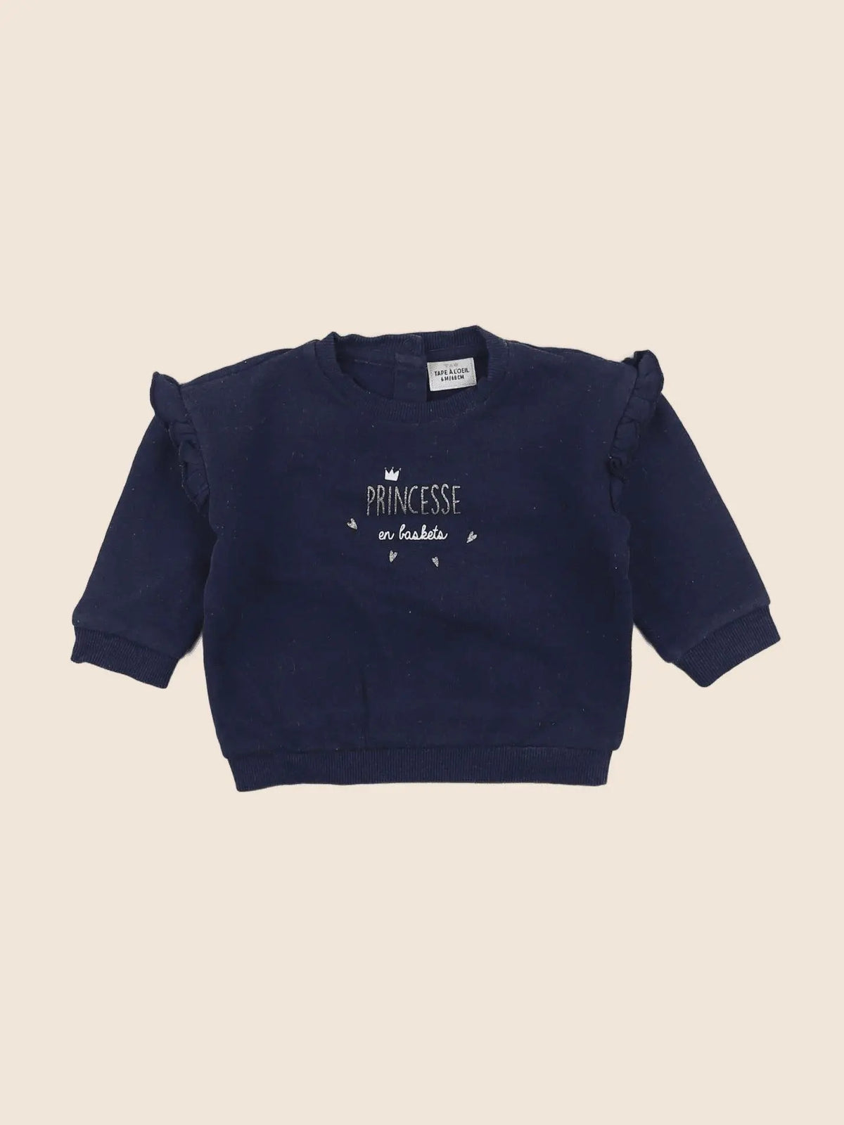 Tape à l'oeil - sweat bleu - 6 mois
