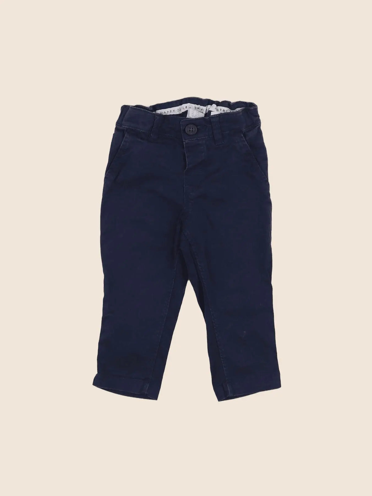 H&M - pantalon bleu - 6/9 mois