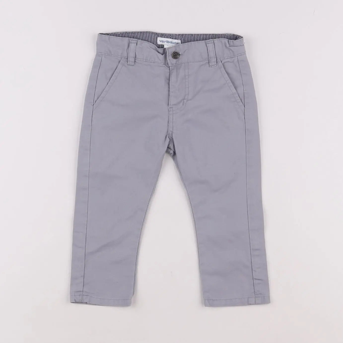 Vertbaudet - pantalon gris - 9 mois