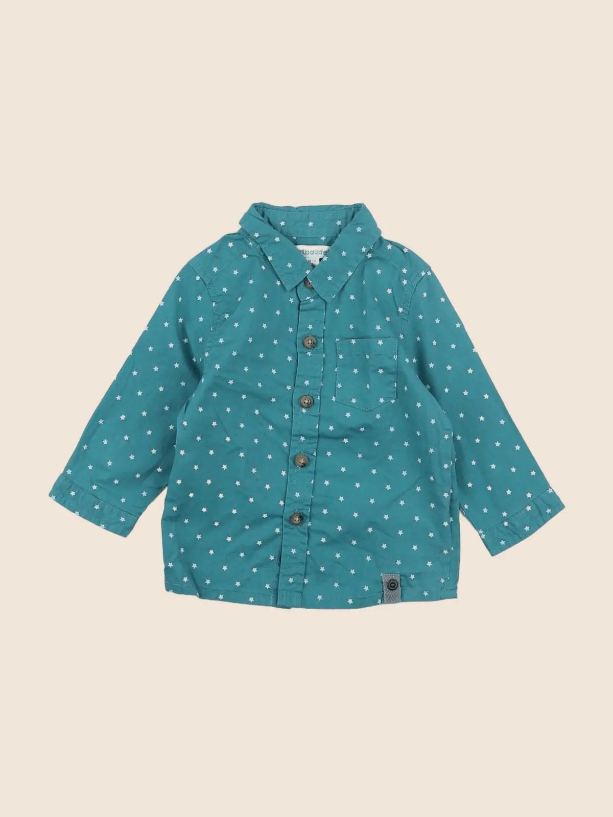 Vertbaudet - chemise vert - 6 mois