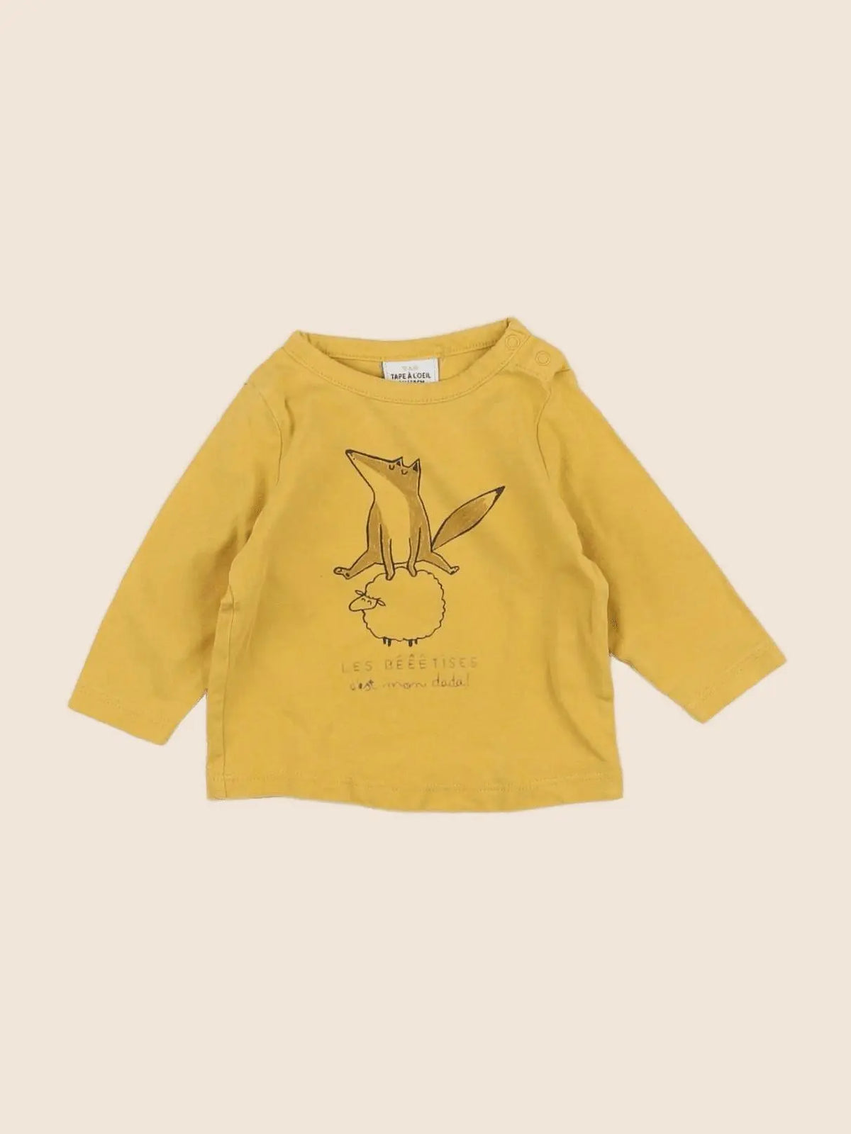 Tape à l'oeil - tee-shirt jaune - 3 mois