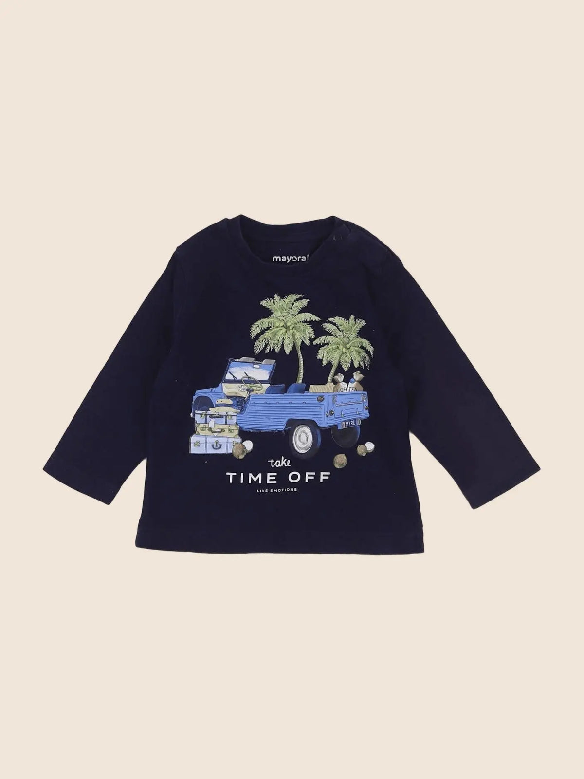 Mayoral - tee-shirt bleu - 6 mois