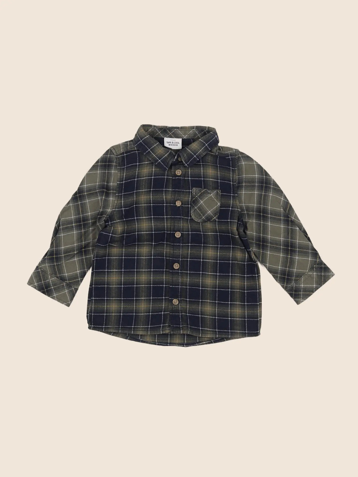 Tape à l'oeil - chemise vert, noir - 18 mois