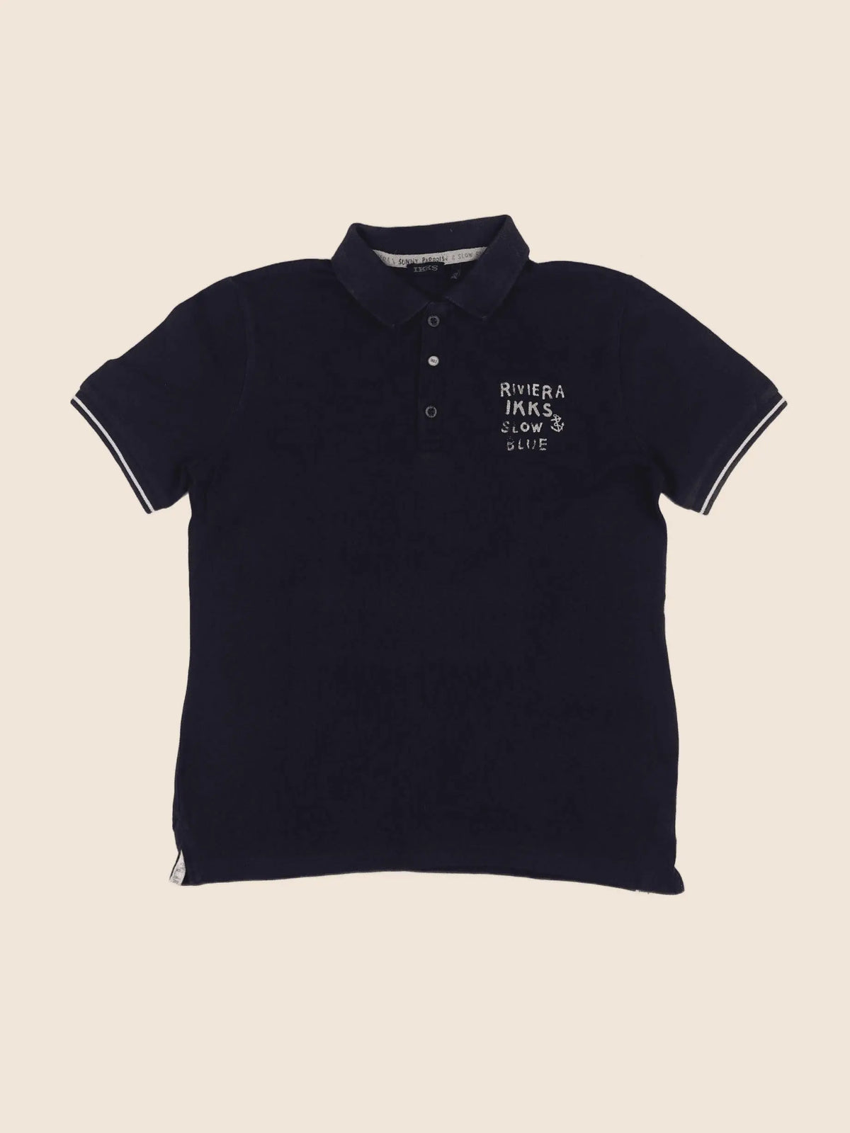 IKKS - polo imprimé au dos bleu - 10 ans