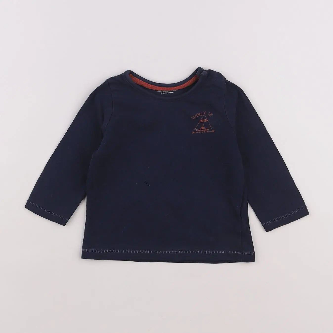 Vertbaudet - tee-shirt bleu - 9 mois