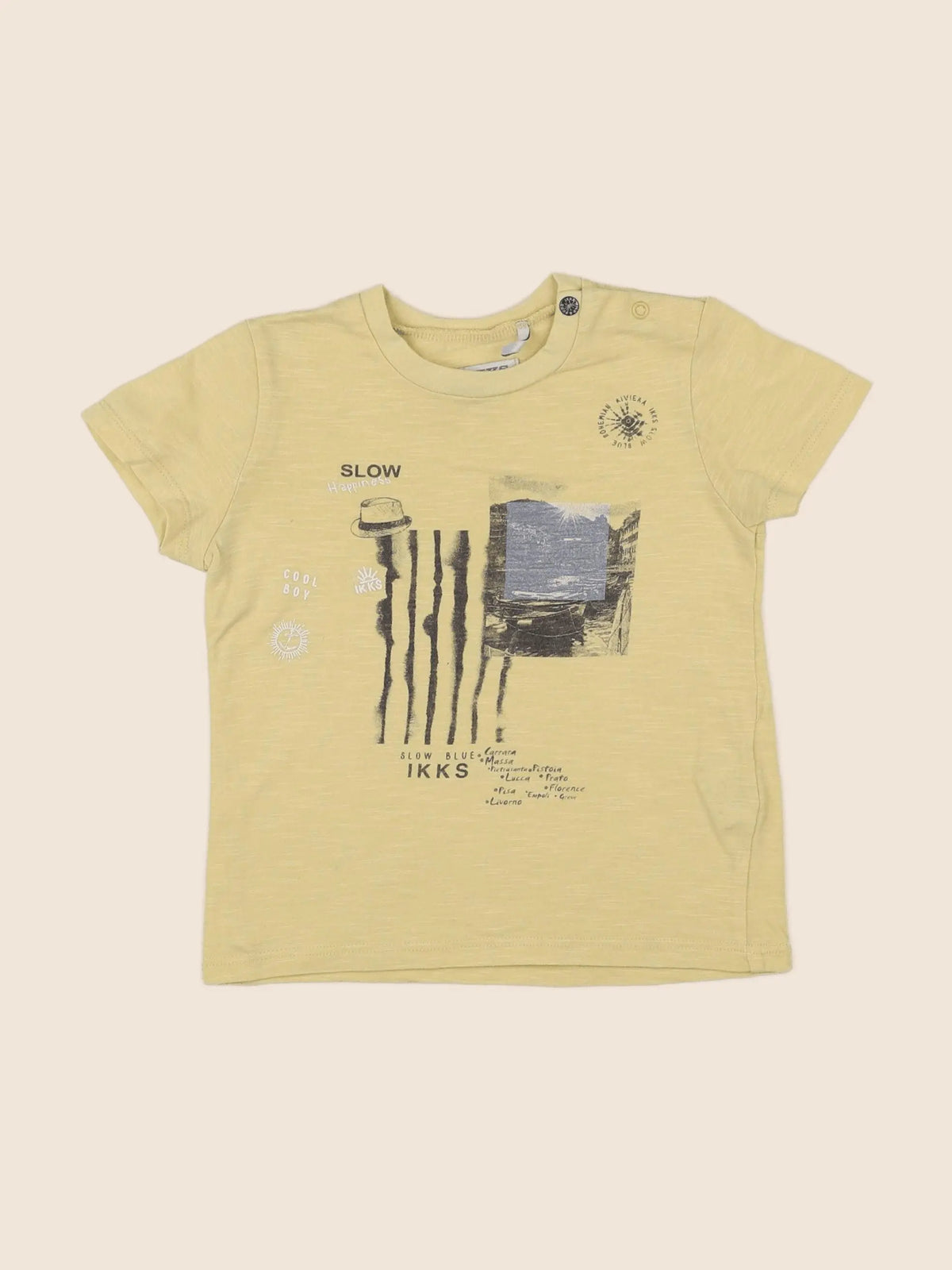 IKKS - tee-shirt jaune - 18 mois