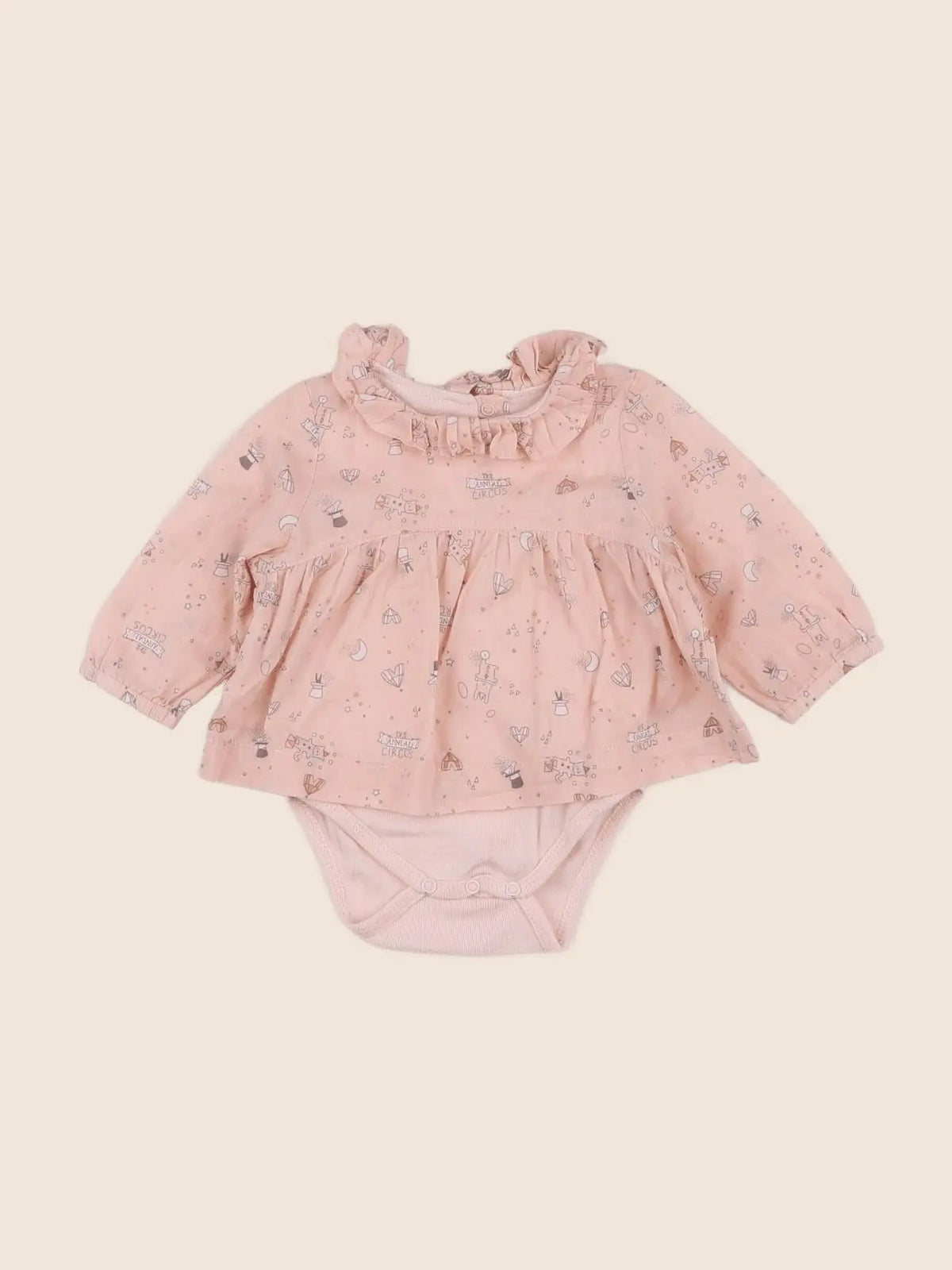 Vertbaudet - body blouse rose - 3 mois