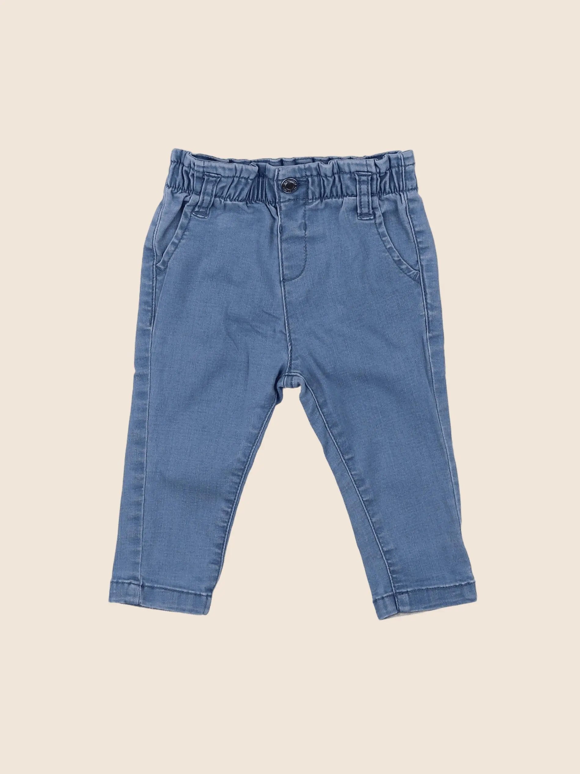 Vertbaudet - pantalon bleu - 6 mois