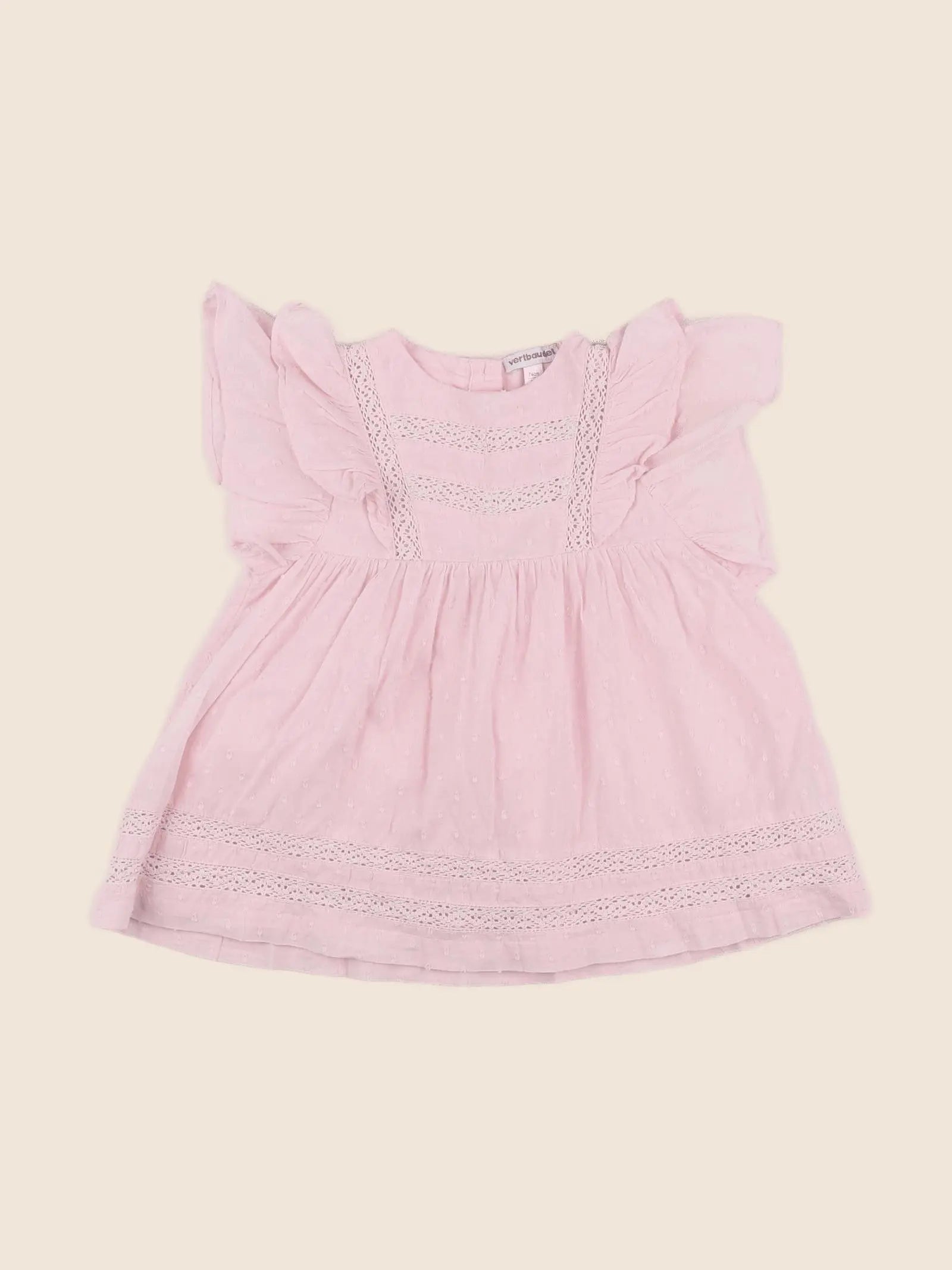 Vertbaudet - robe rose - 12 mois