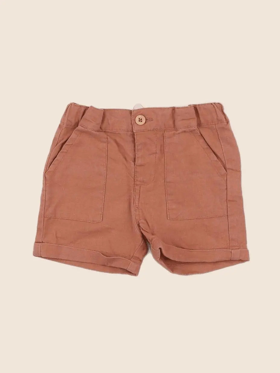 Vertbaudet - short orange - 6 mois