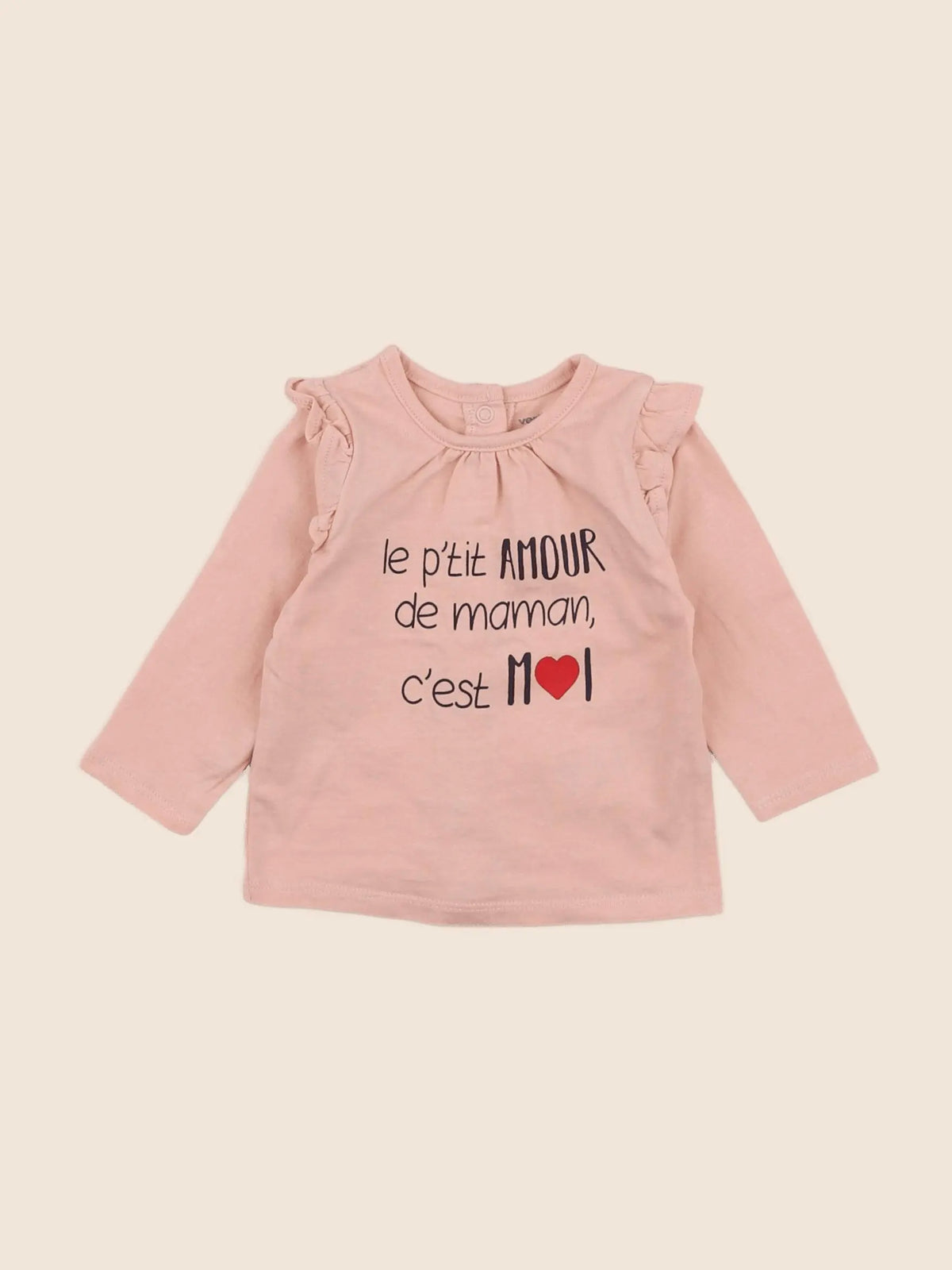 Vertbaudet - tee-shirt rose - 3 mois