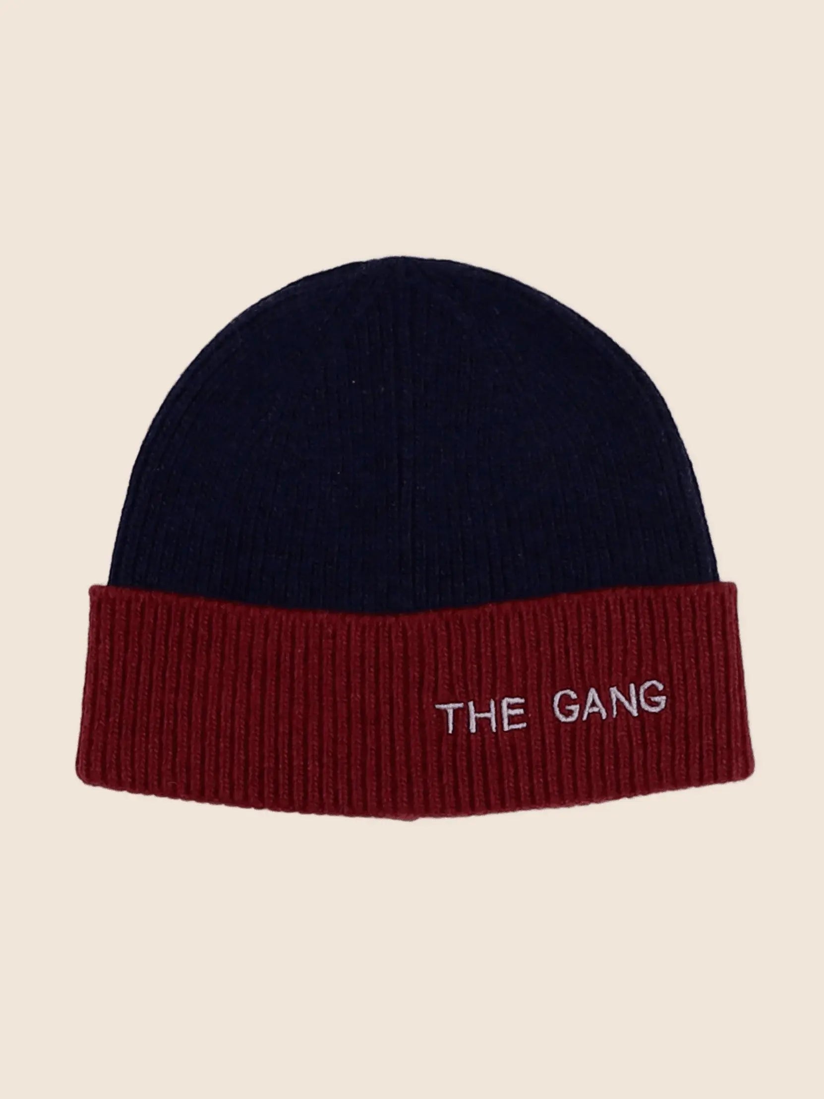 Bonnet "THE GANG" bleu. rouge