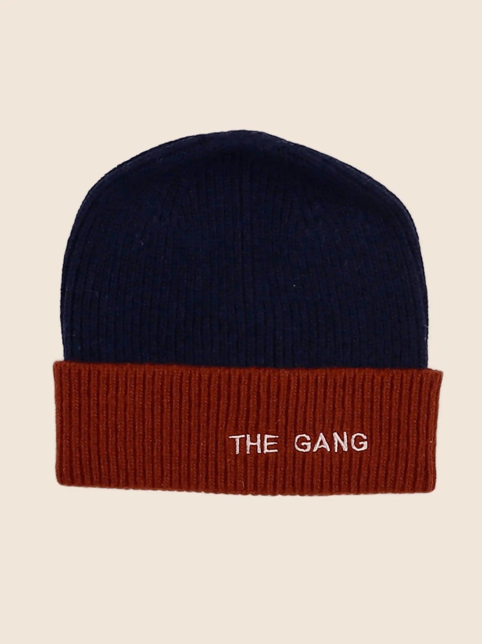 Bonnet "THE GANG" bleu. marron