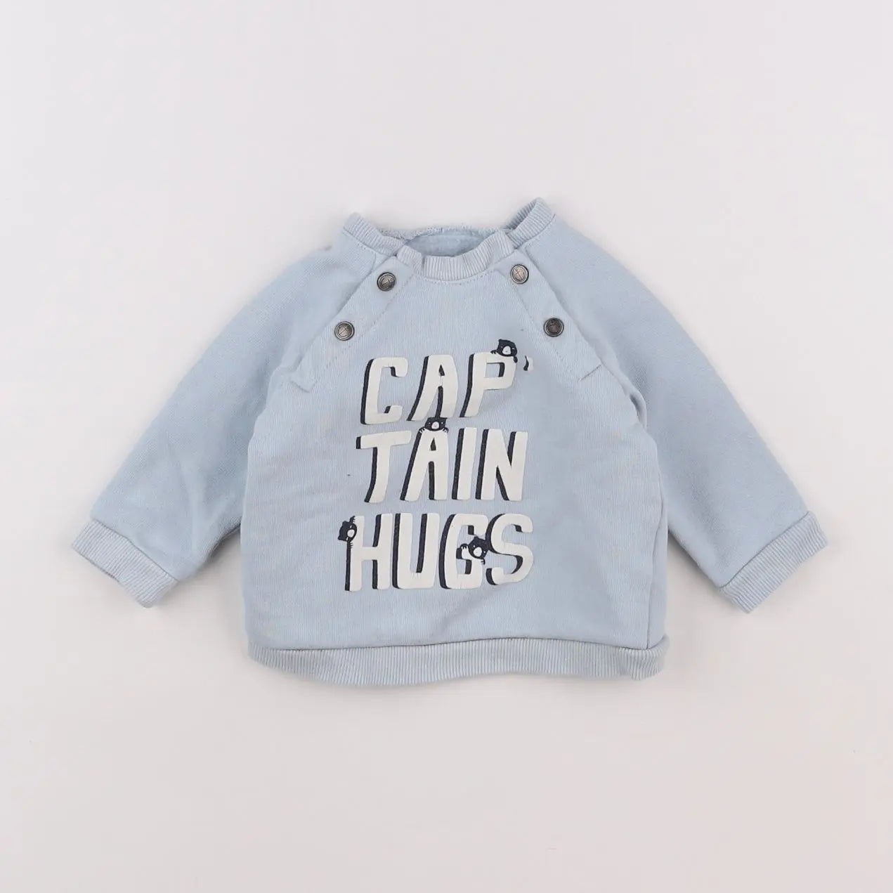 Vertbaudet - sweat bleu - 6 mois