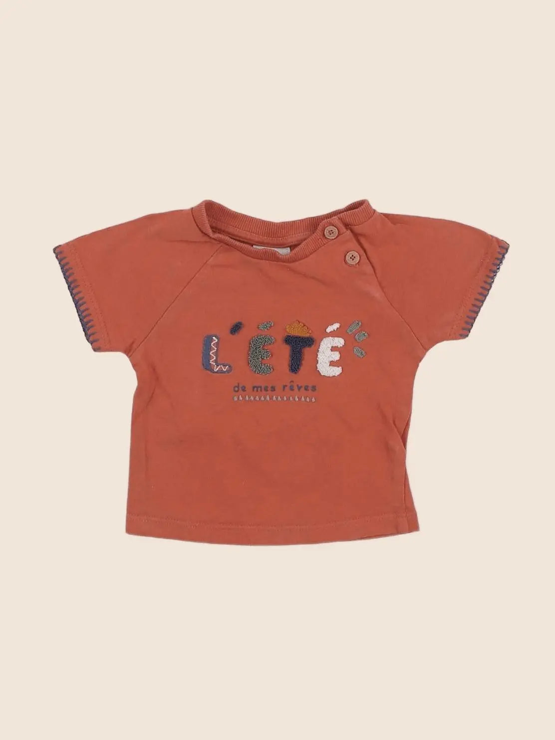 Tape à l'oeil - tee-shirt orange - 3 mois