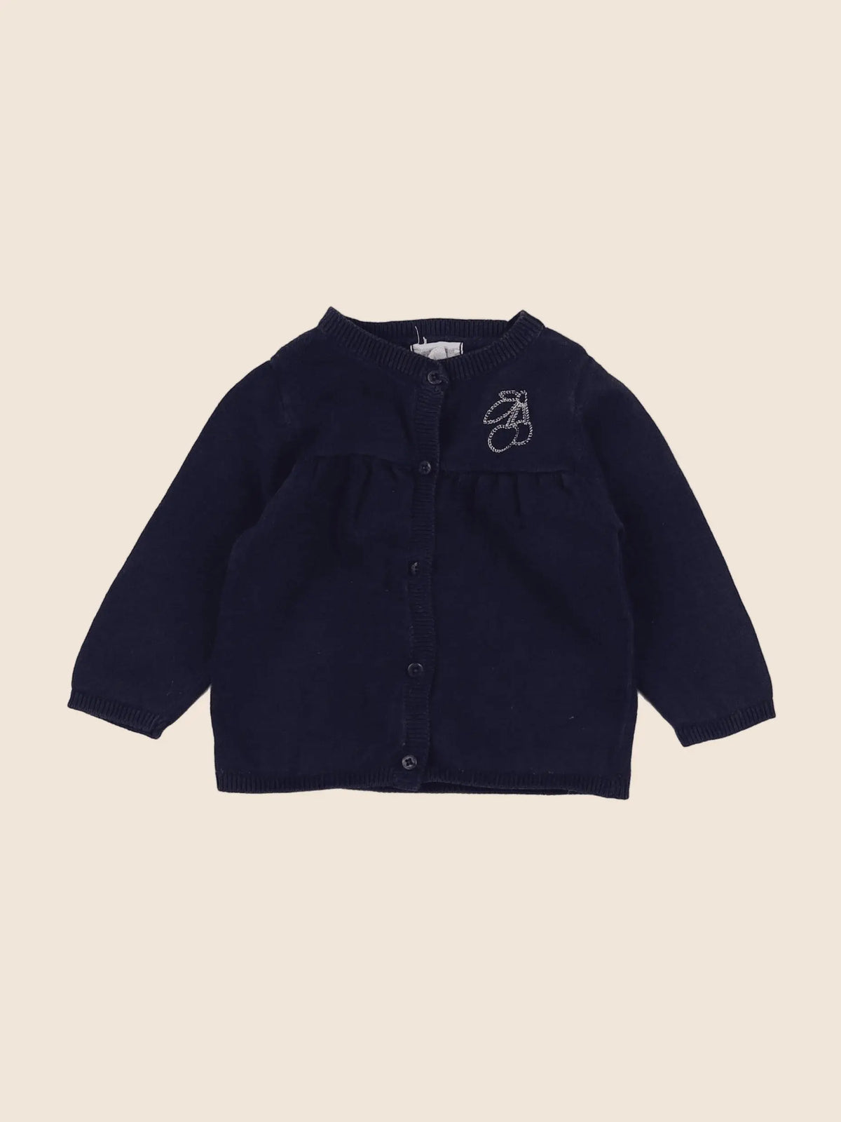 Vertbaudet - gilet bleu - 6 mois