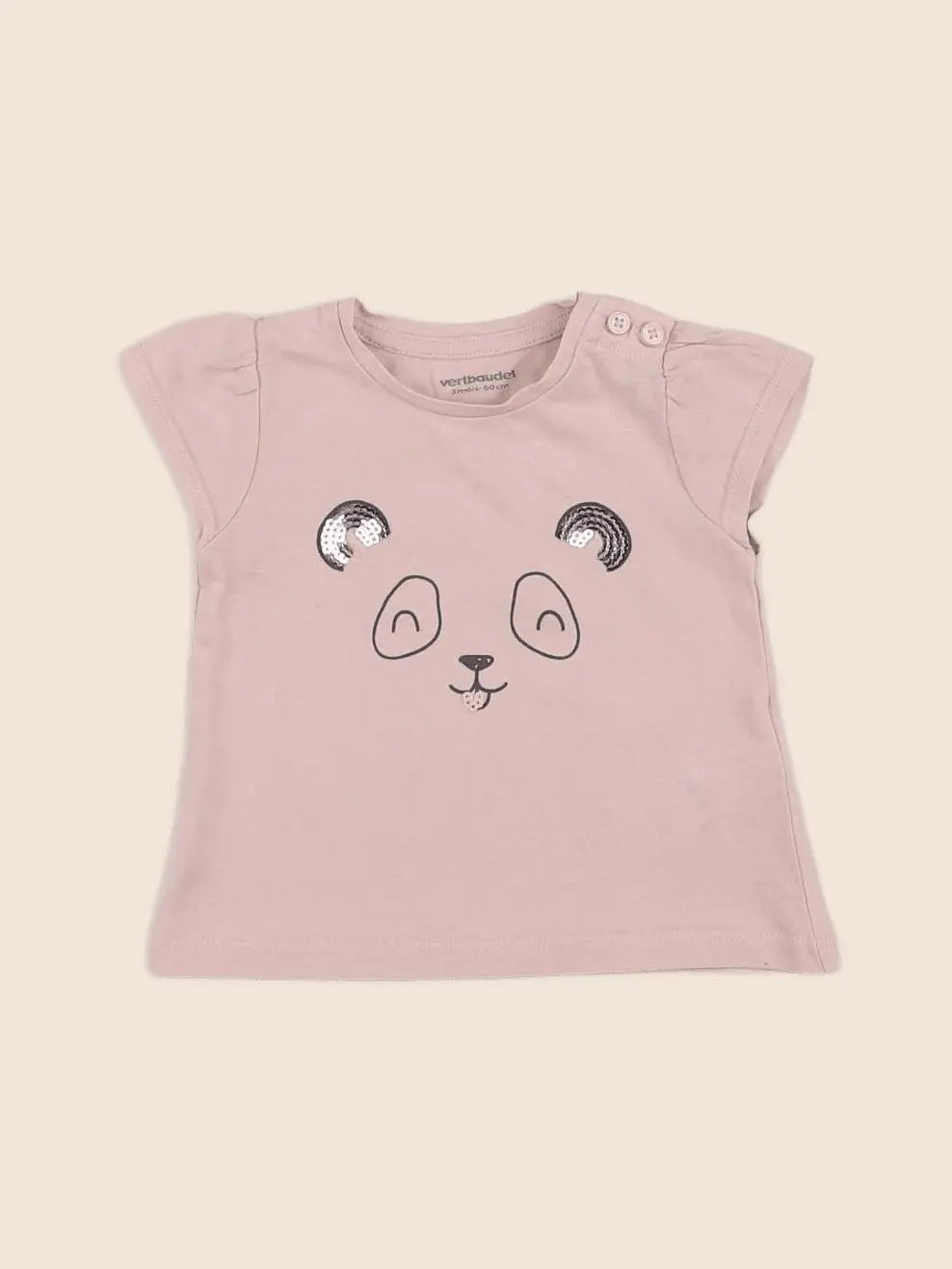 Vertbaudet - tee-shirt rose - 3 mois