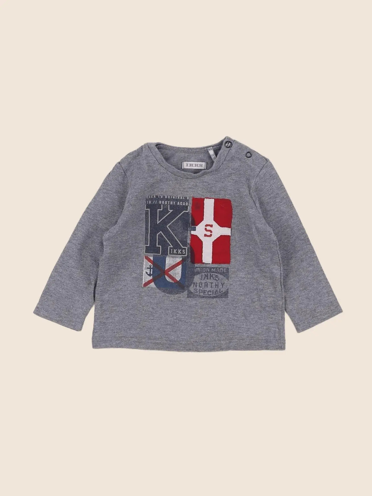 IKKS - tee-shirt gris - 6 mois