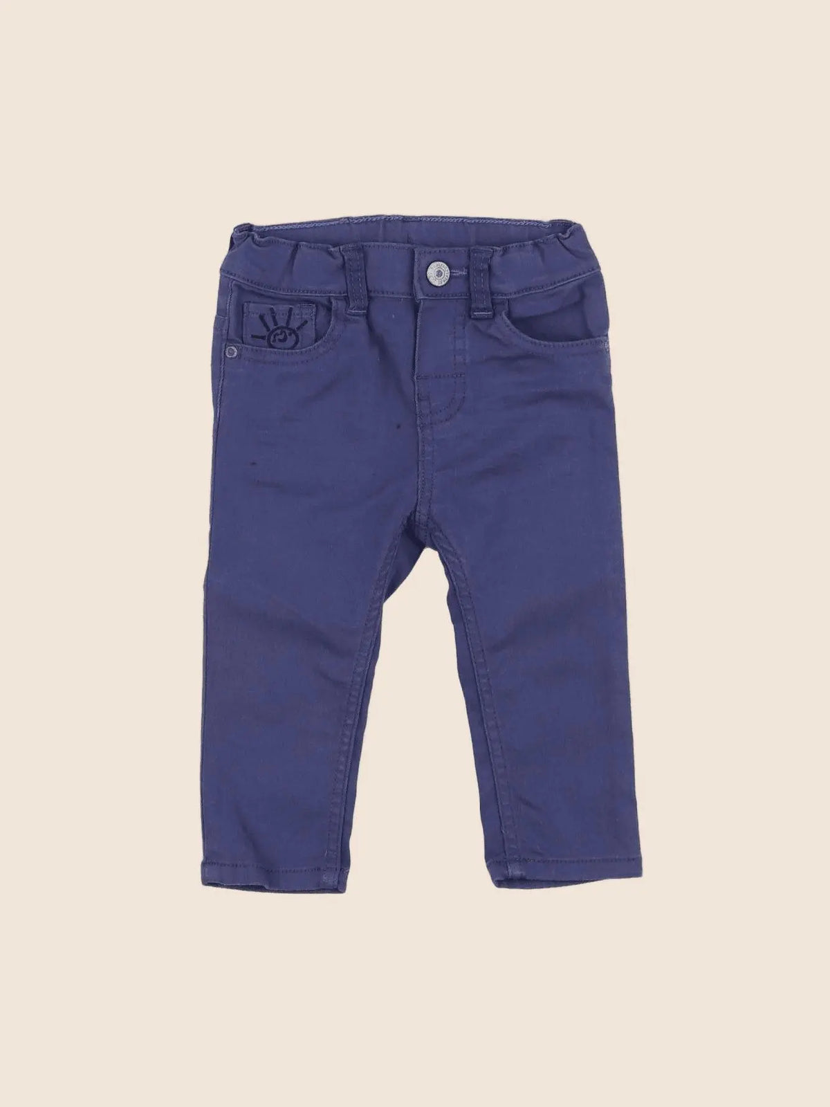 H&M - jean bleu - 6/9 mois